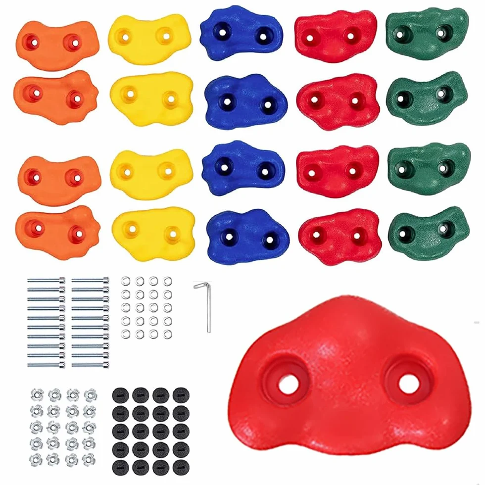 Prise Escalade Enfant 20 PCS Prises d'Escalade Antidérapant pour Intérieur et Extérieur