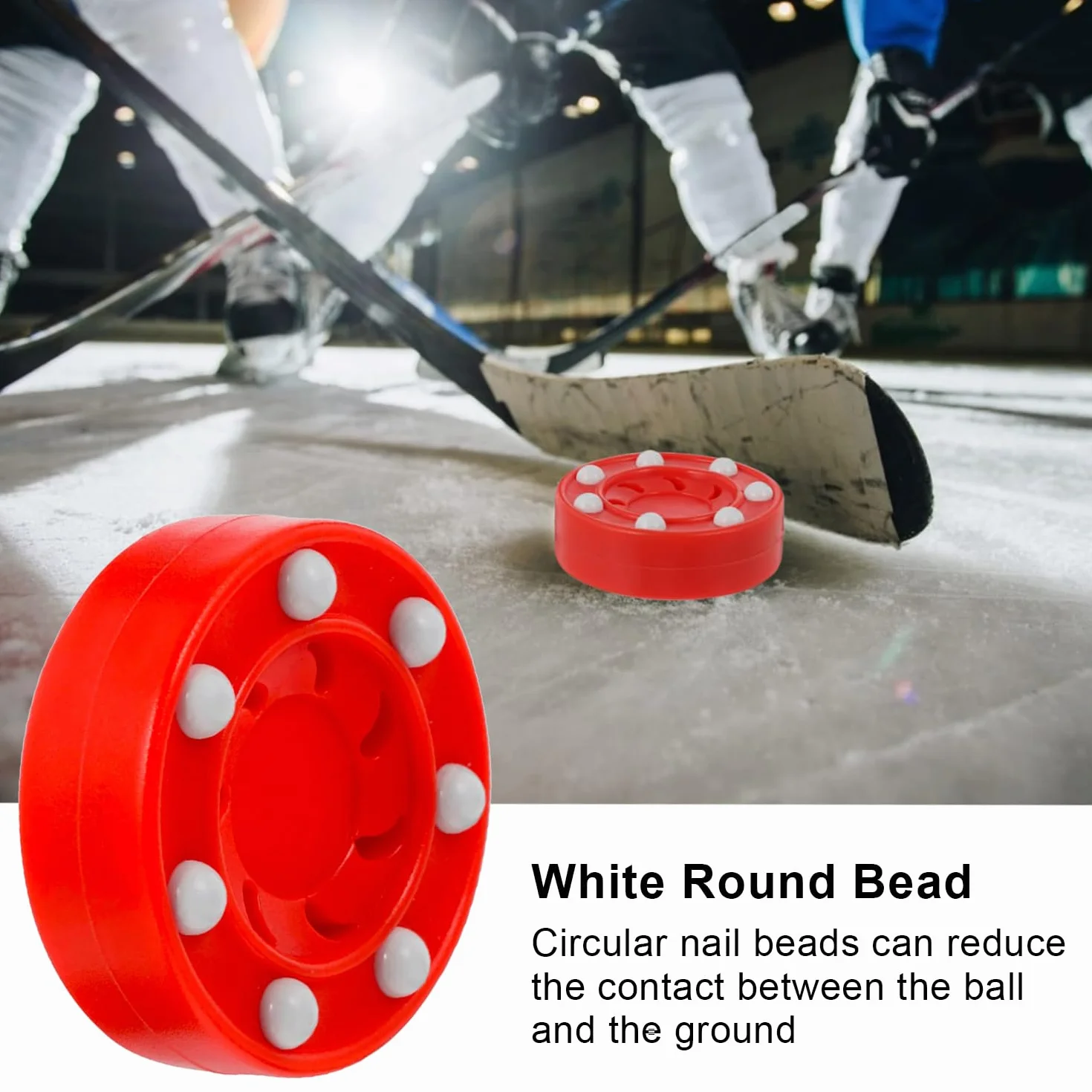 Palet De Hockey sur roulettes 2 Pièces Balles De Hockey sur Route Réutilisables pour Entraînement