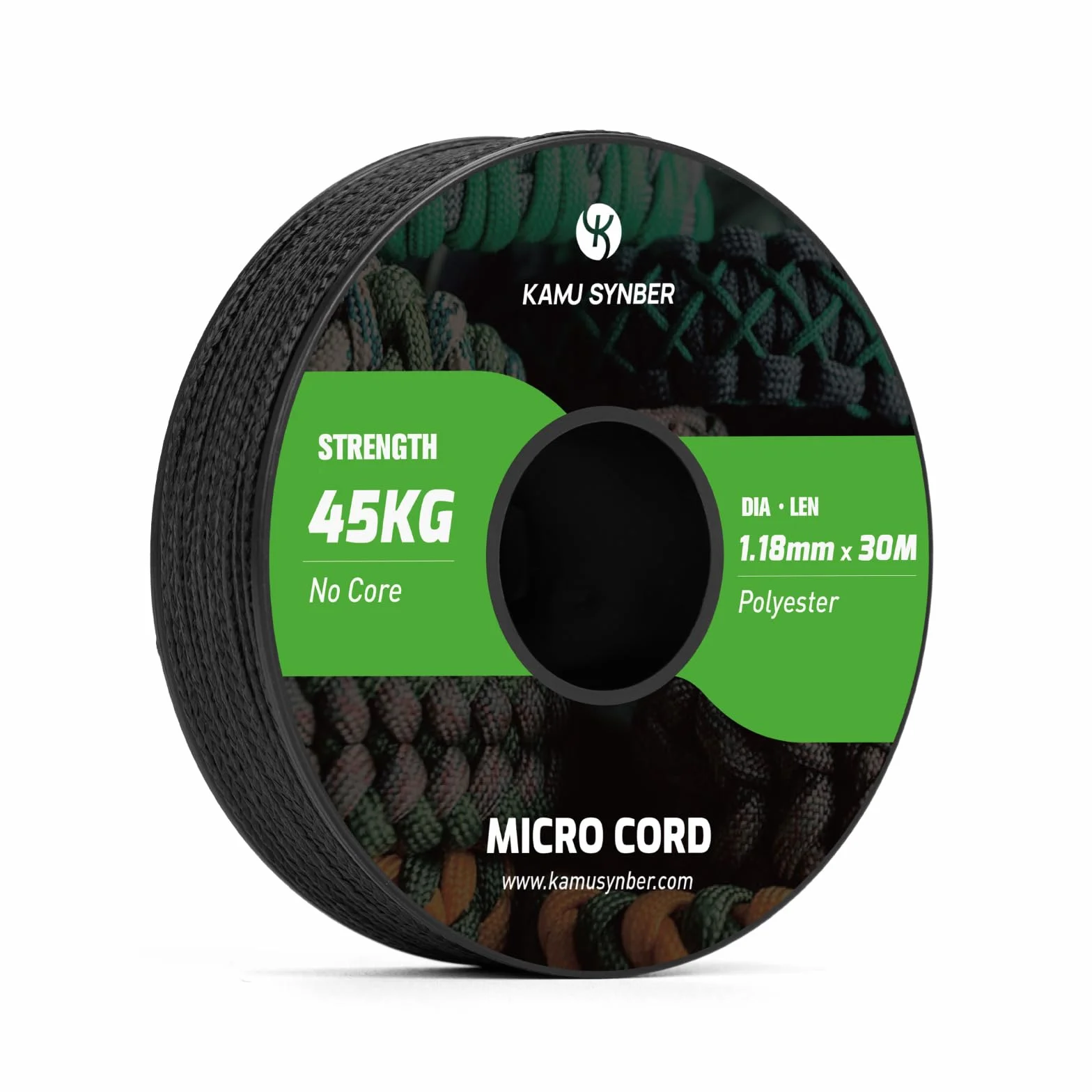 Micro Corde 1.18mm Paracorde 30m Bobine Noir pour Bijoux Bracelet Pêche Bricolage 45kg