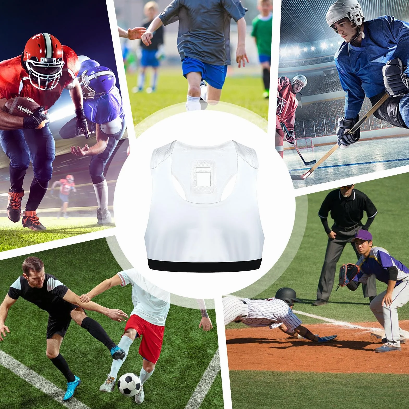 Gilets GPS de Football pour Hommes - Vêtements Sportifs Extérieurs avec Traqueur GPS - Accessoire Sportif Évacuant la Sueur