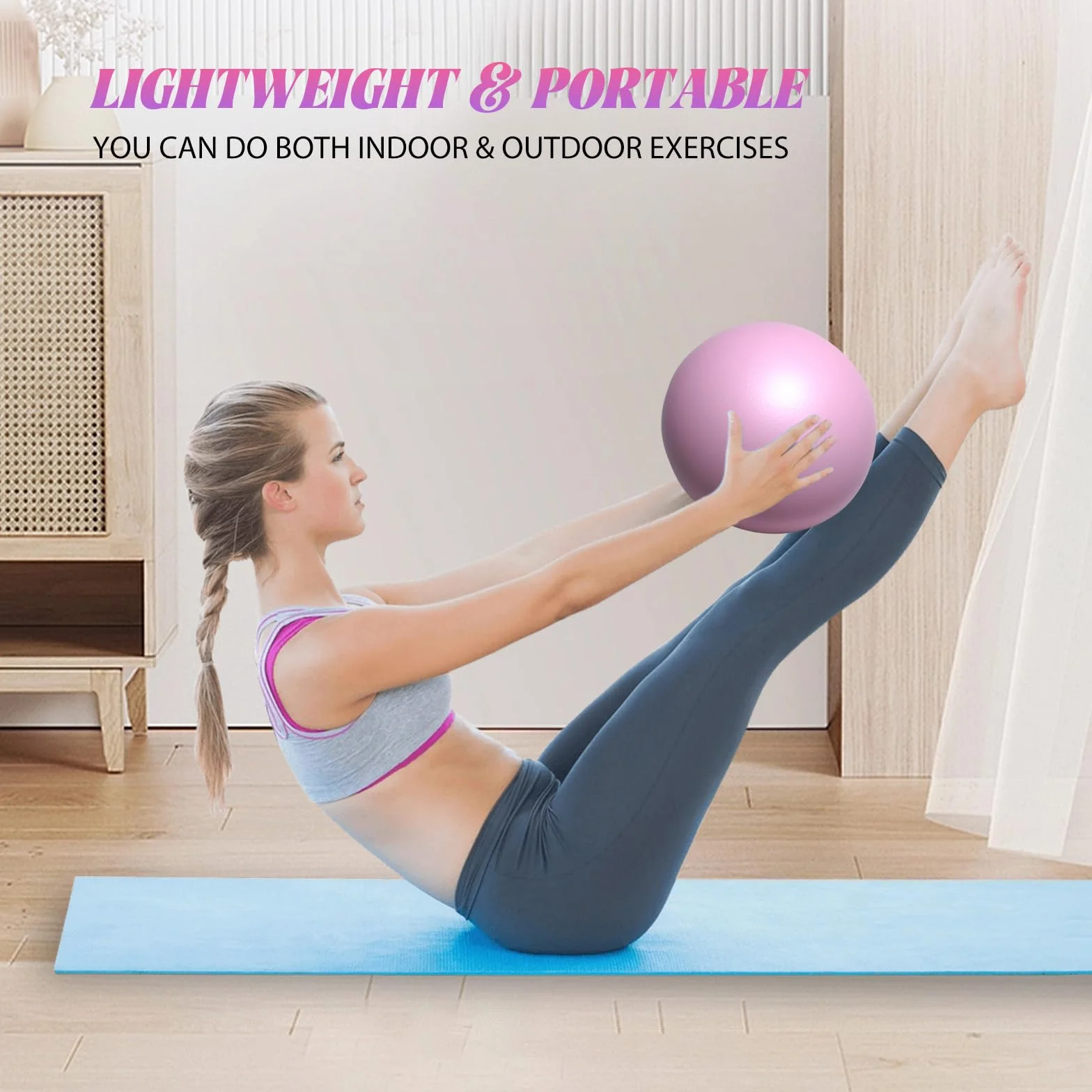 Kit de Pilates Essential avec Anneau, Bandes de Résistance, Balle et Chaussettes
