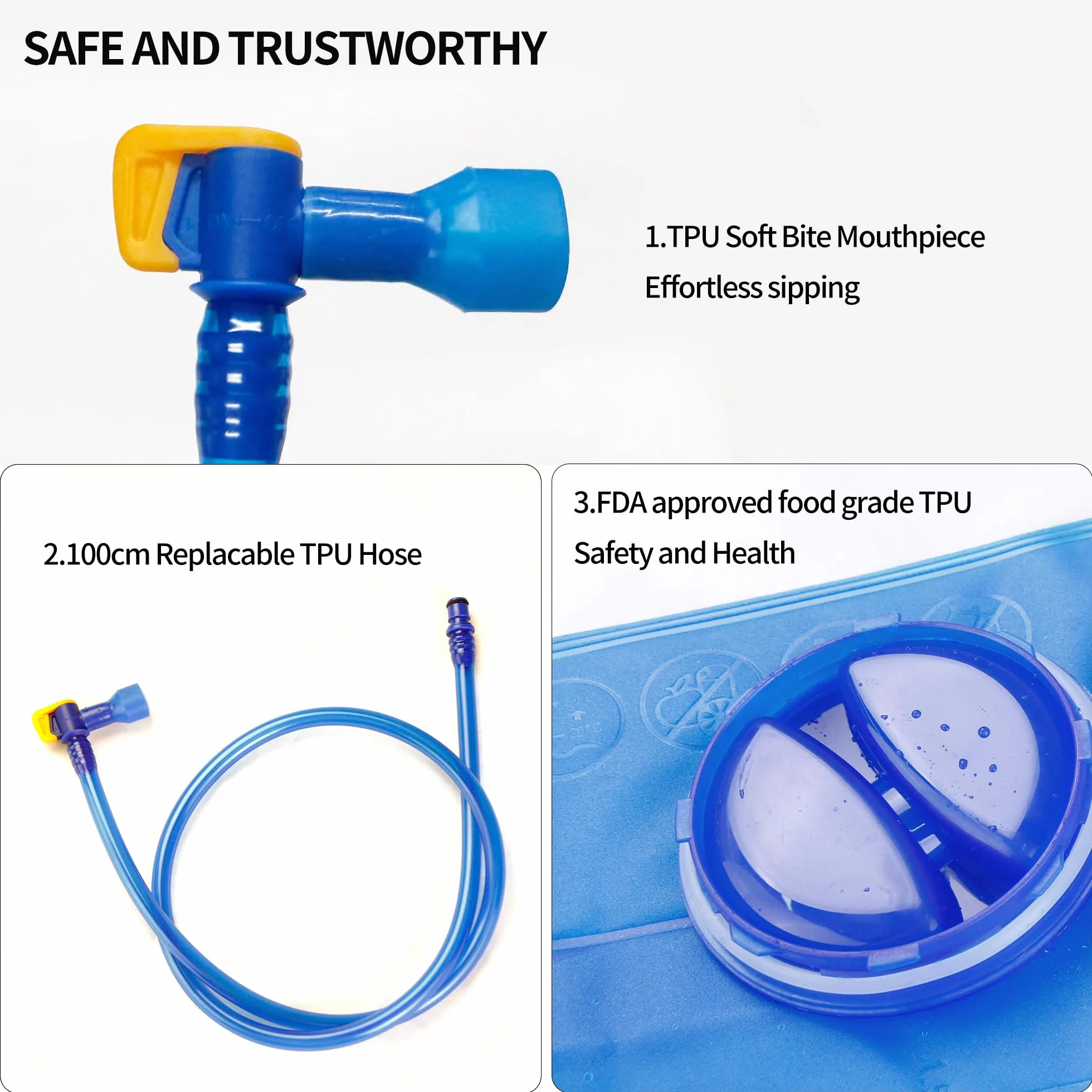 Unigear Poche Hydratation sans BPA Approuvé FDA pour Randonnée Vélo Camping