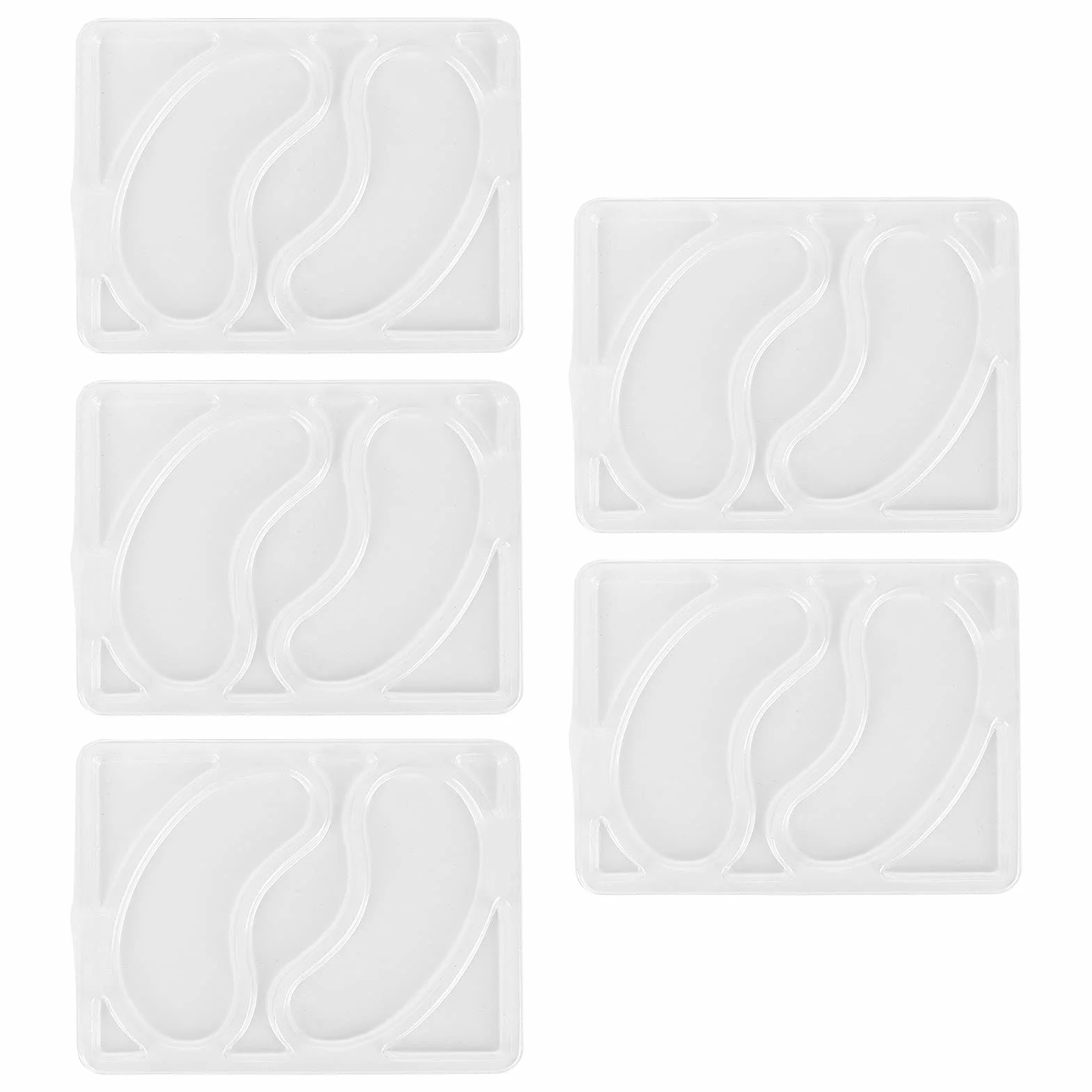 Moule de Masque pour les Yeux Réutilisable 5 Pièces Patch Multifonctionnel Soins de la Peau