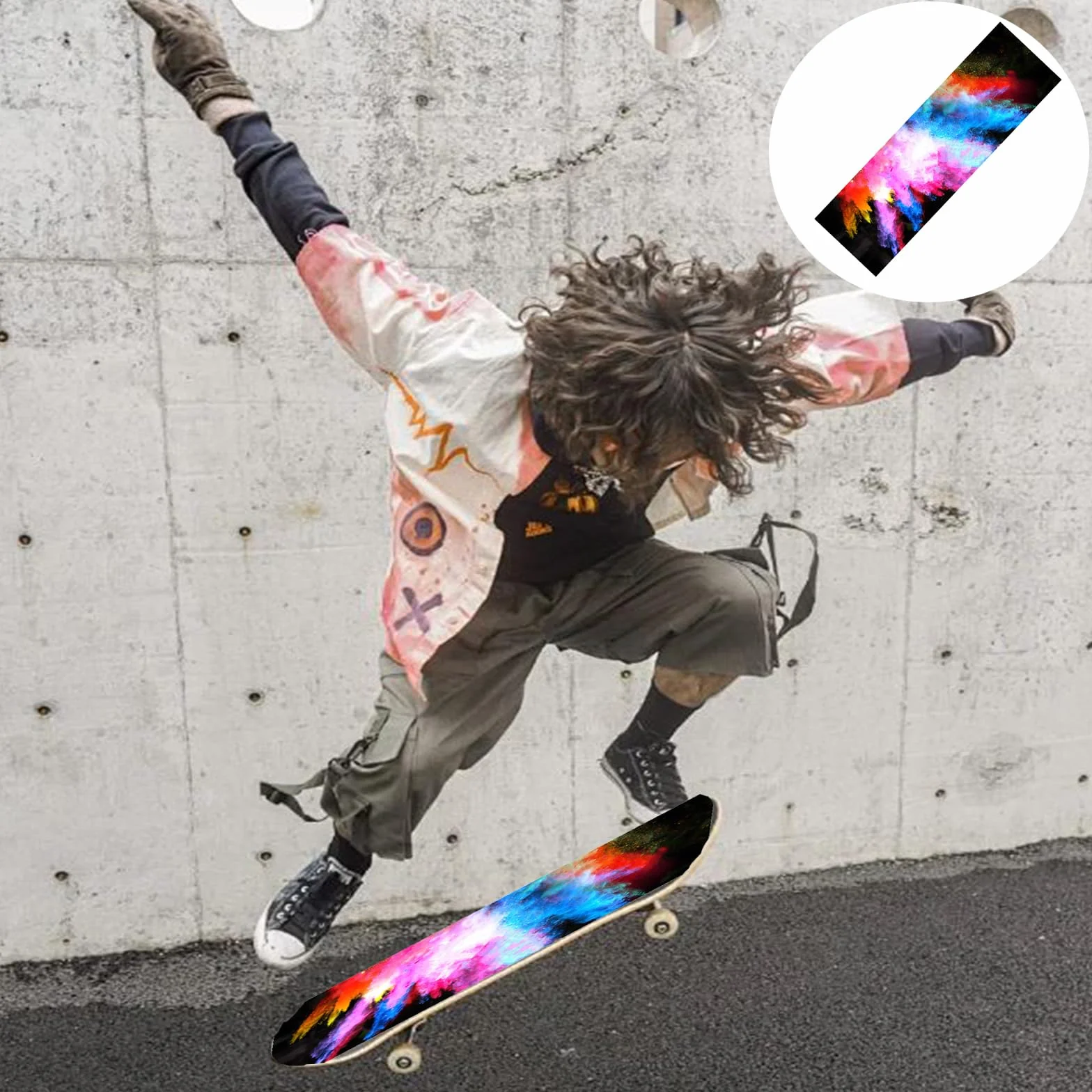 Bande antidérapante pour skateboard longboard, papier de verre, haute résistance au glissement