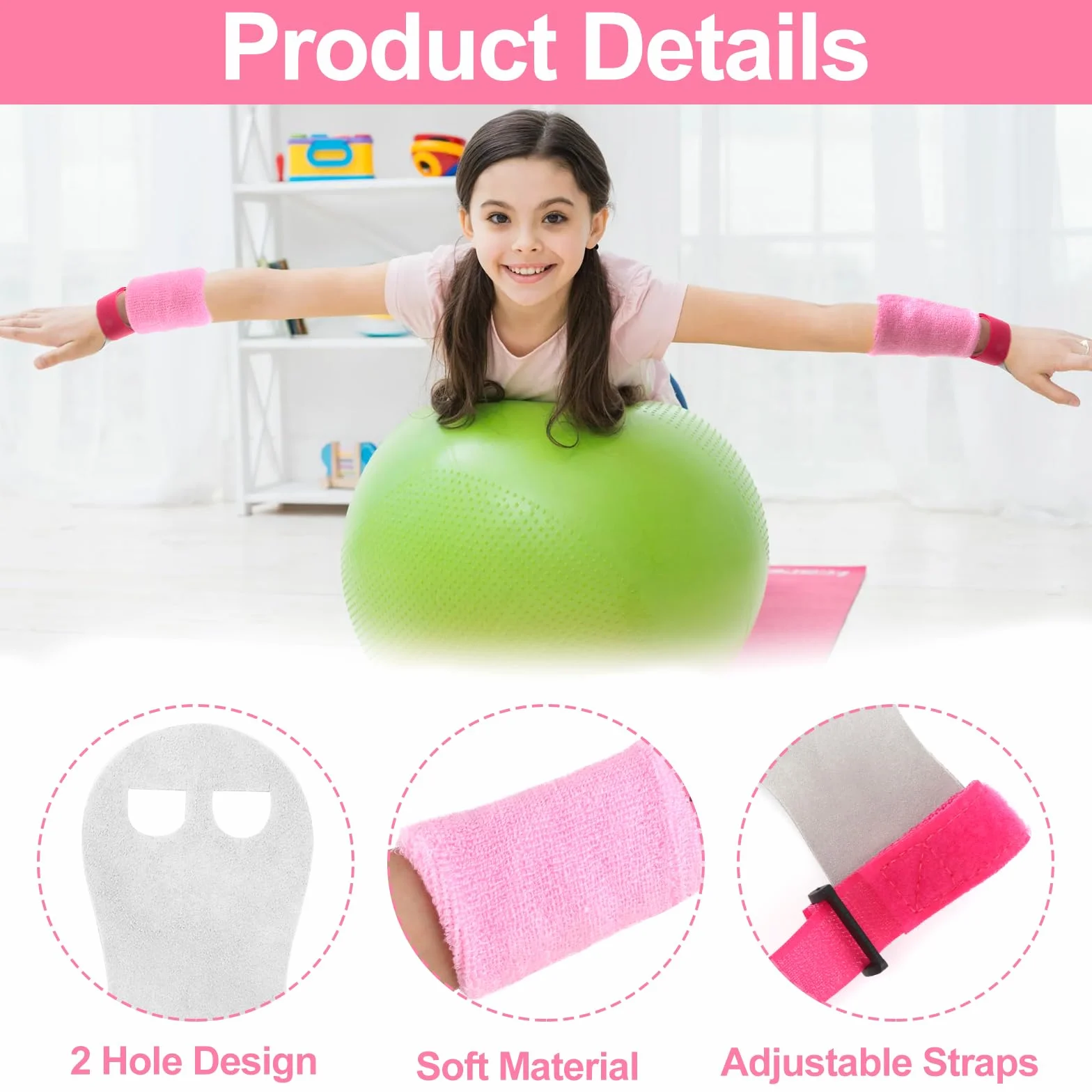 Gants de Préhension avec Sangles de Poignet de Gymnastique et Protège Poignet, Entraînement Croisé