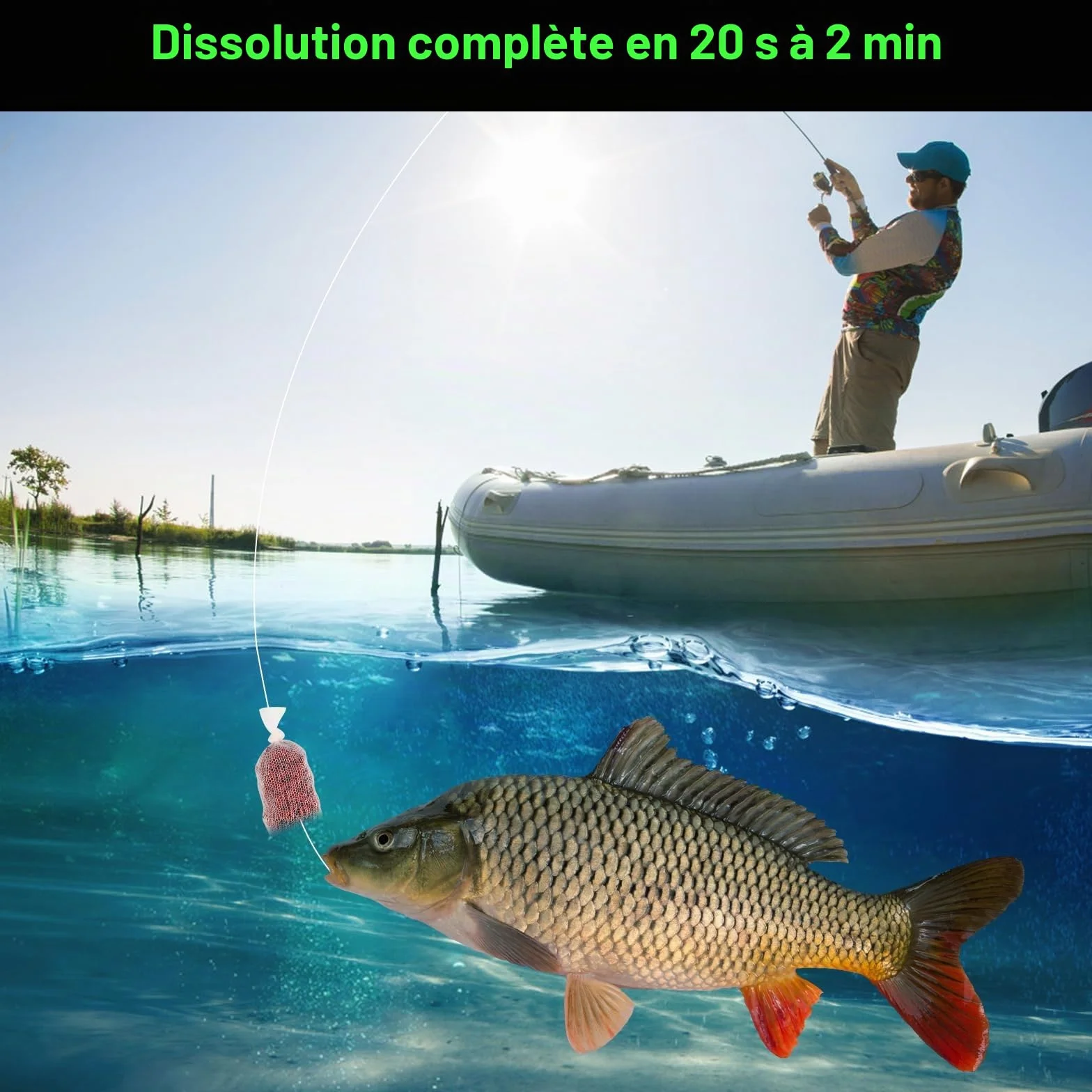 Sacs PVA Solubles 5m Recharge 25/37 mm avec Ciseaux Accessoires Pêche Carpe