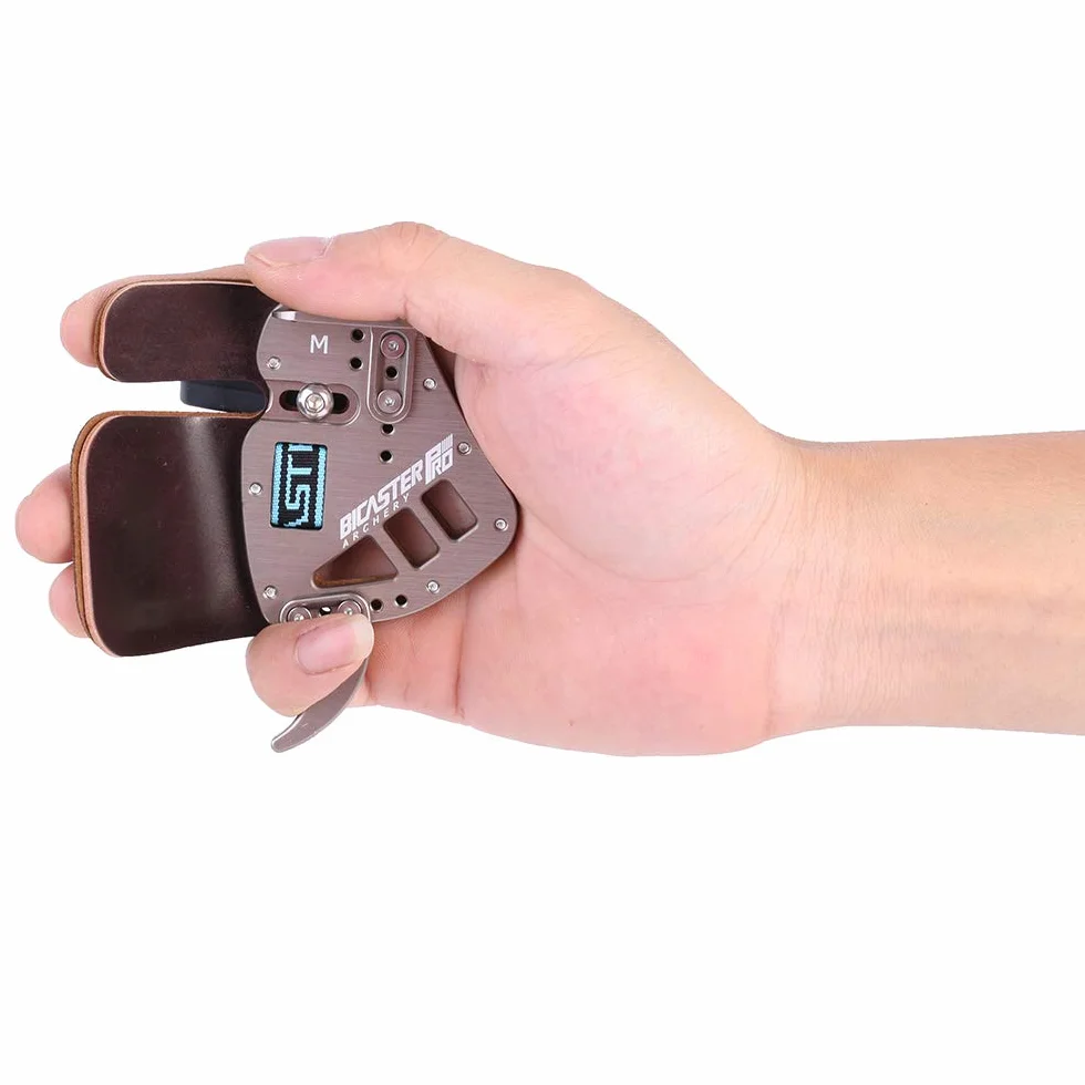 BICASTER Languettes de tir à l'arc en Horween Cordovan Cuir véritable Aluminium