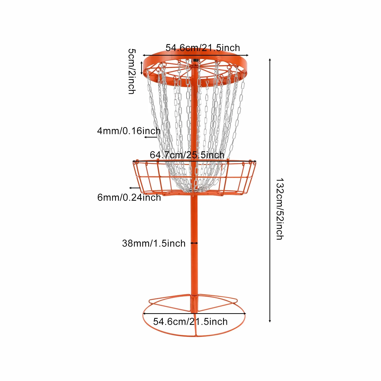 Disque Support d'entraînement de golf portable cible panier en fer double couche extérieur