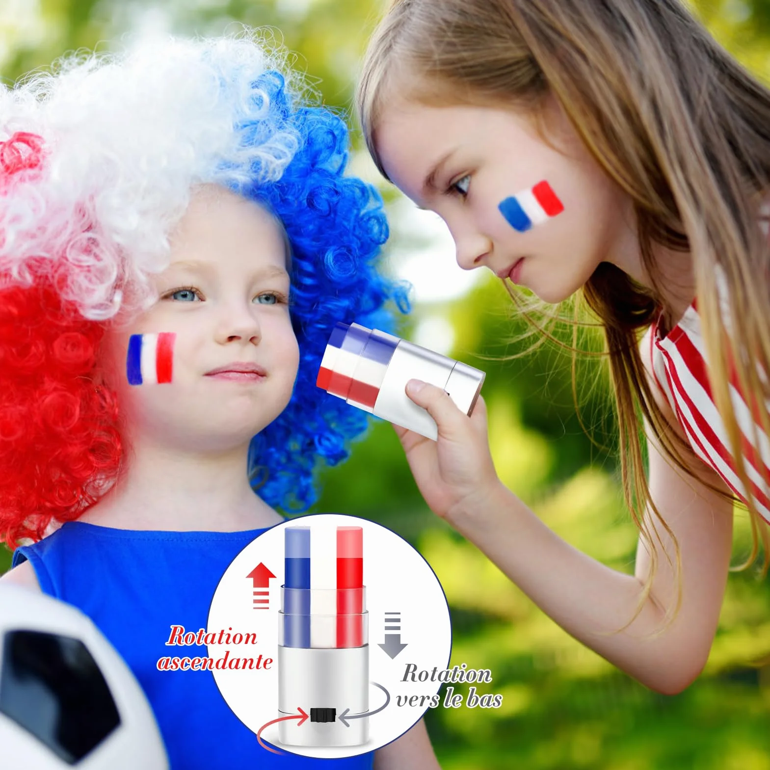 HOWAF Drapeau France Cape Kit Supporter Accessoires Photobooth Décorations Coupe du Monde 2026