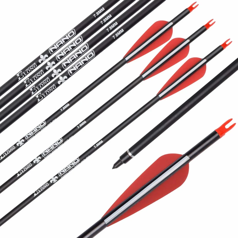 Flèches en Carbone 28 30 31 Pouces pour Arc Chasse Tir Cible Extérieur