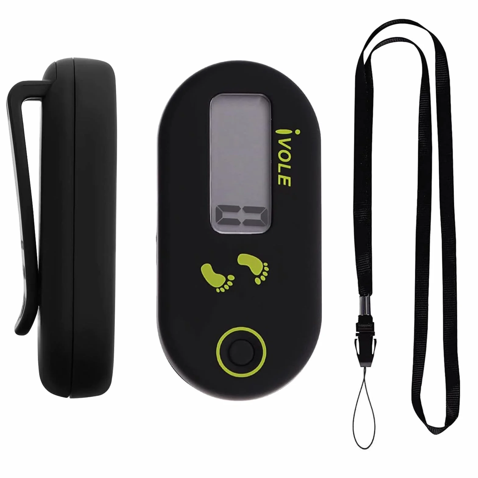 Podomètre 3D Électronique avec Clip, Compteur de Pas Précis Portable pour la Marche et la Course