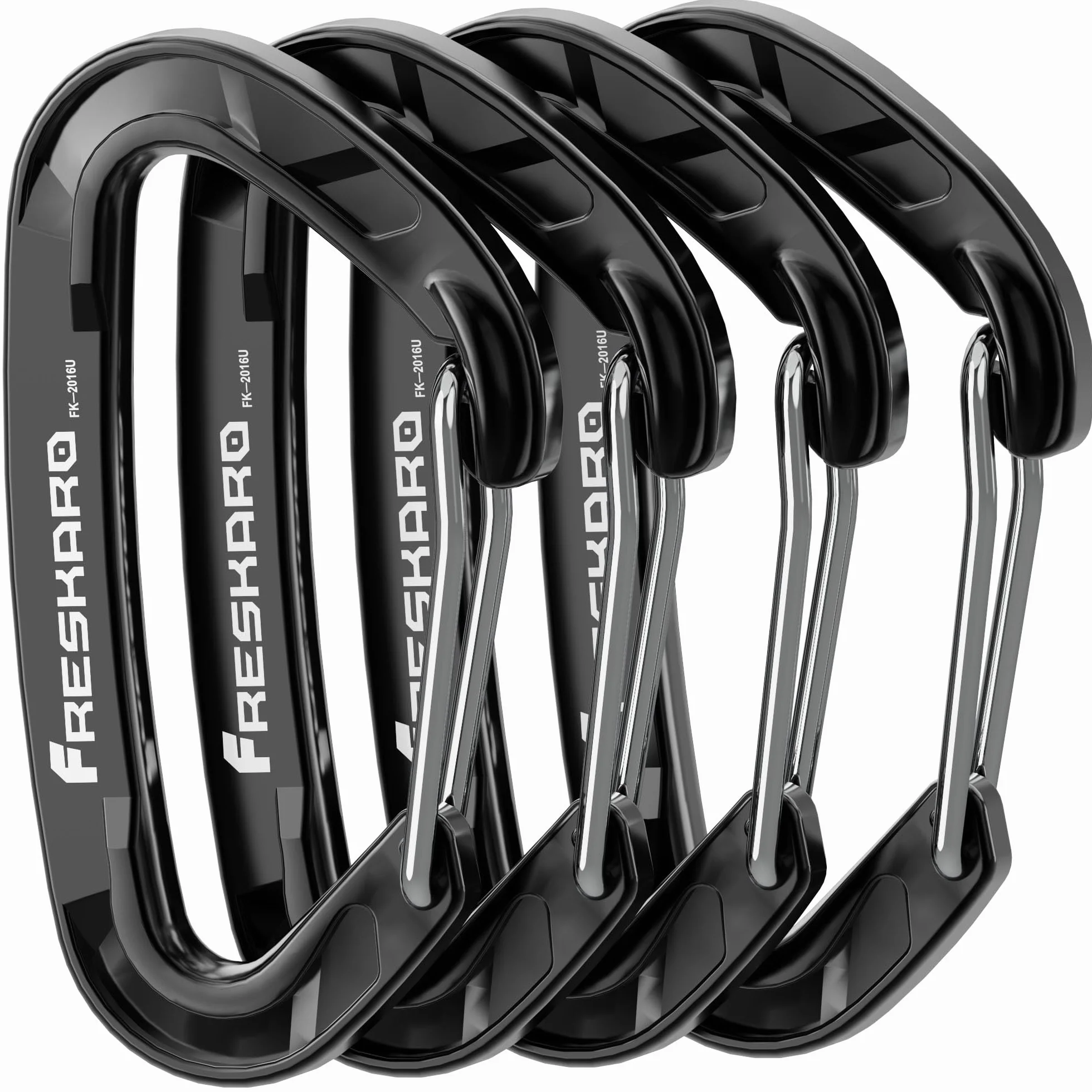 FresKaro Mousqueton Dégaines Aluminium 7075 15kN 8cm Multi-Couleurs Arc-en-Ciel