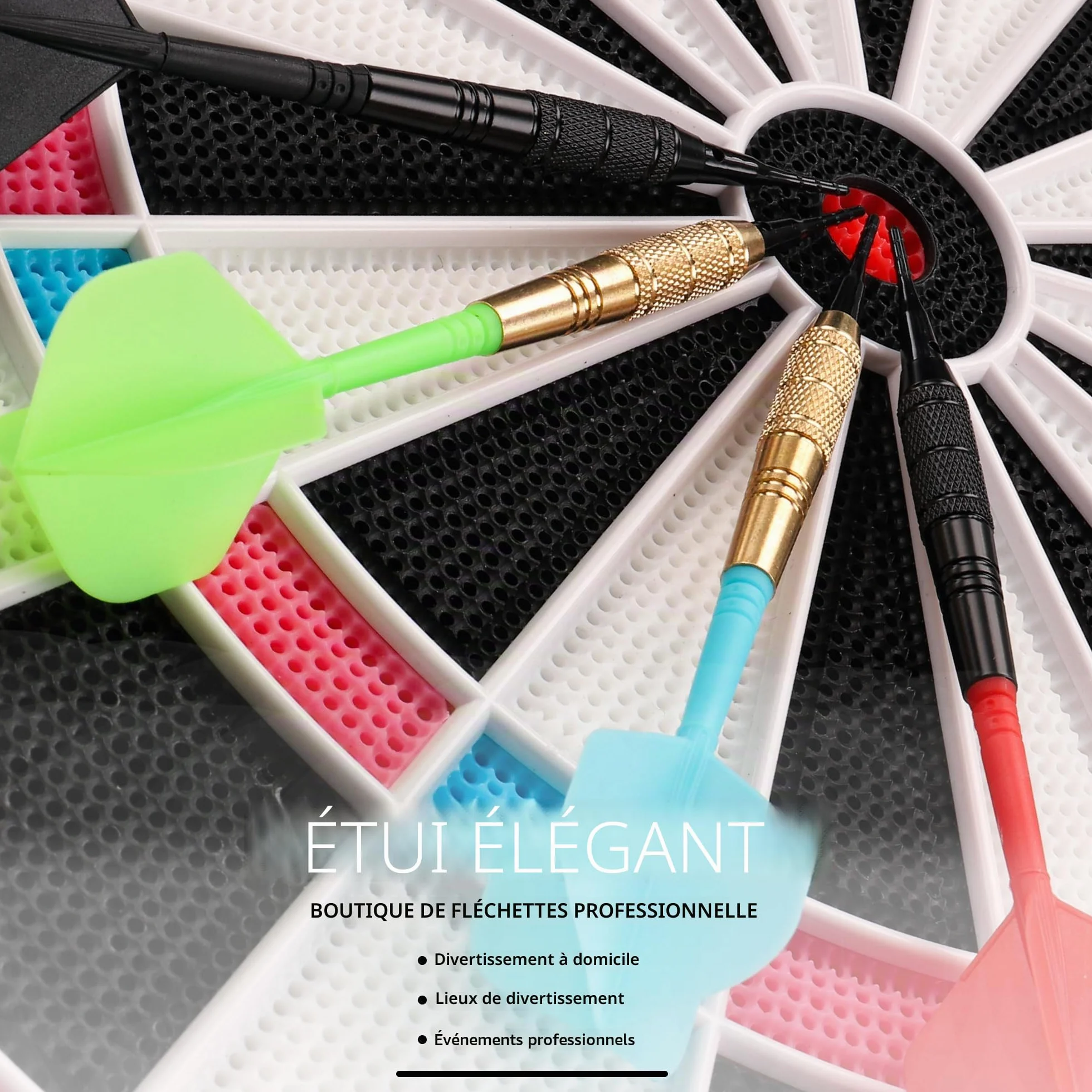 CyeeLife Flechette Pointe Plastique 12 Fléchettes 50 Pointes Set pour Cible Electronique