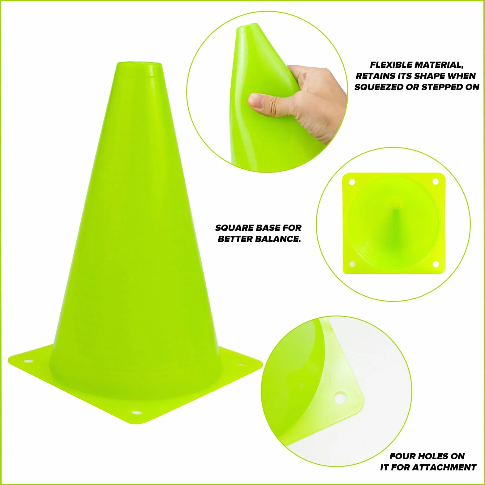 Cônes De Signalisation 12 Pièces pour Football, Sport, Entraînement