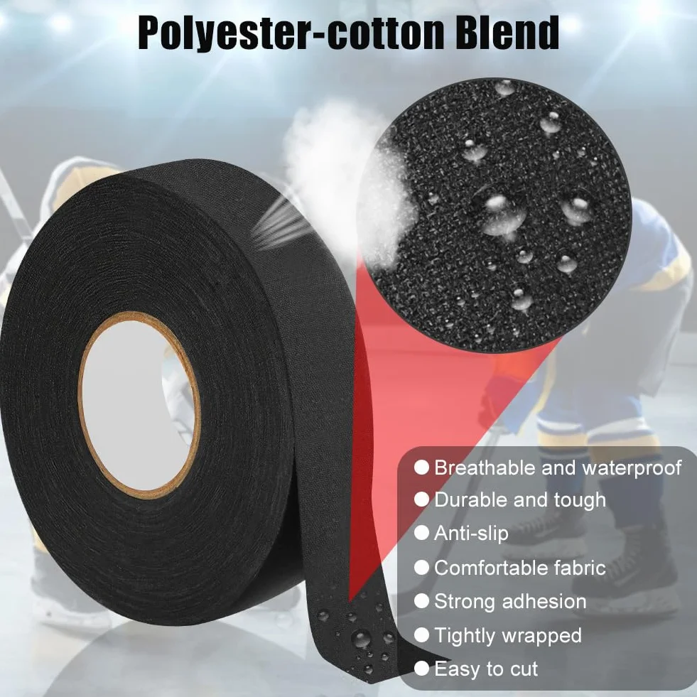 Ruban Adhésif Sport Anti-Dérapant pour Raquette Hockey Badminton Tennis, 25mm x 25m
