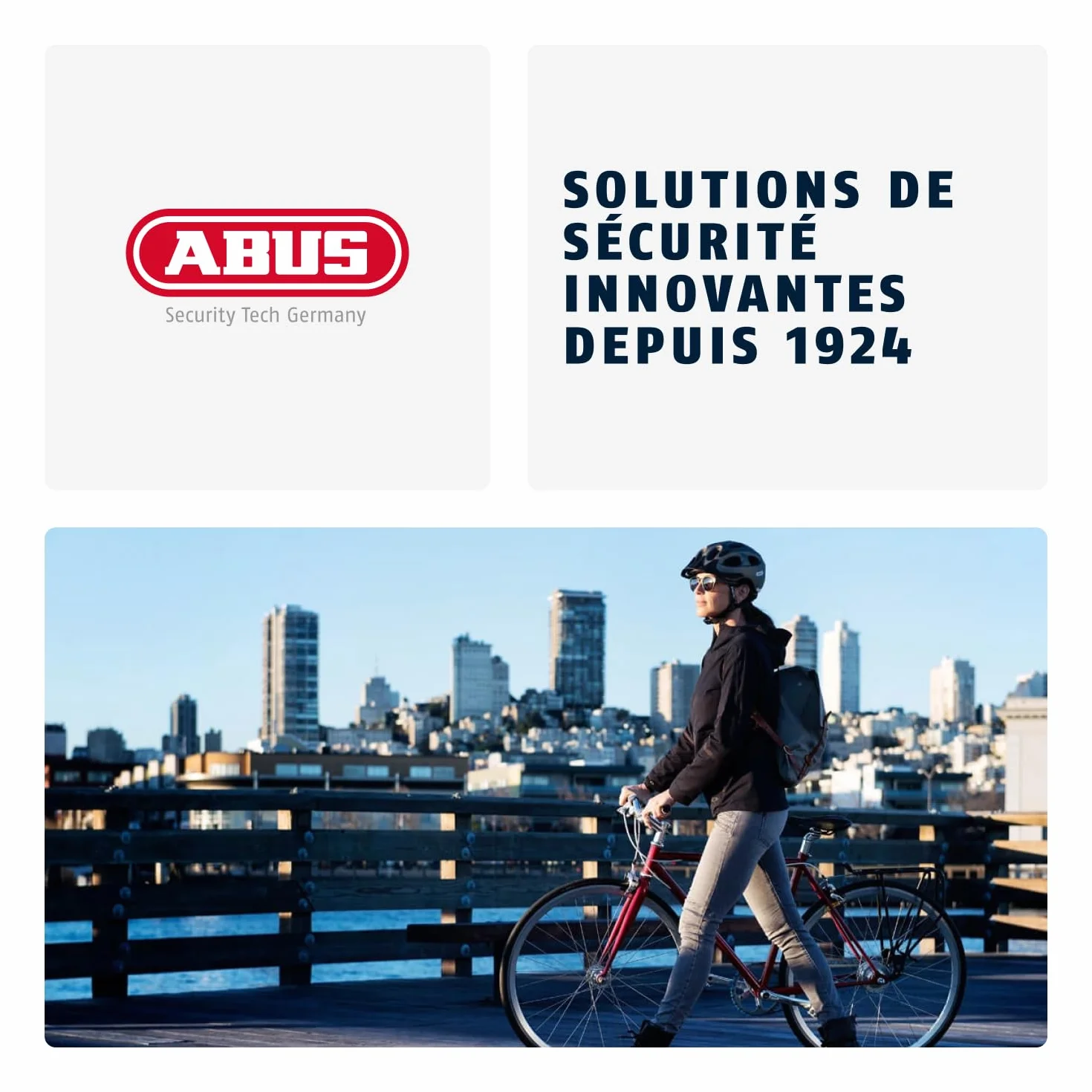 ABUS Hyban 2.0 Casque de Ville avec Feu Arrière Coque Dure ABS Vélo pour Hommes et Femmes