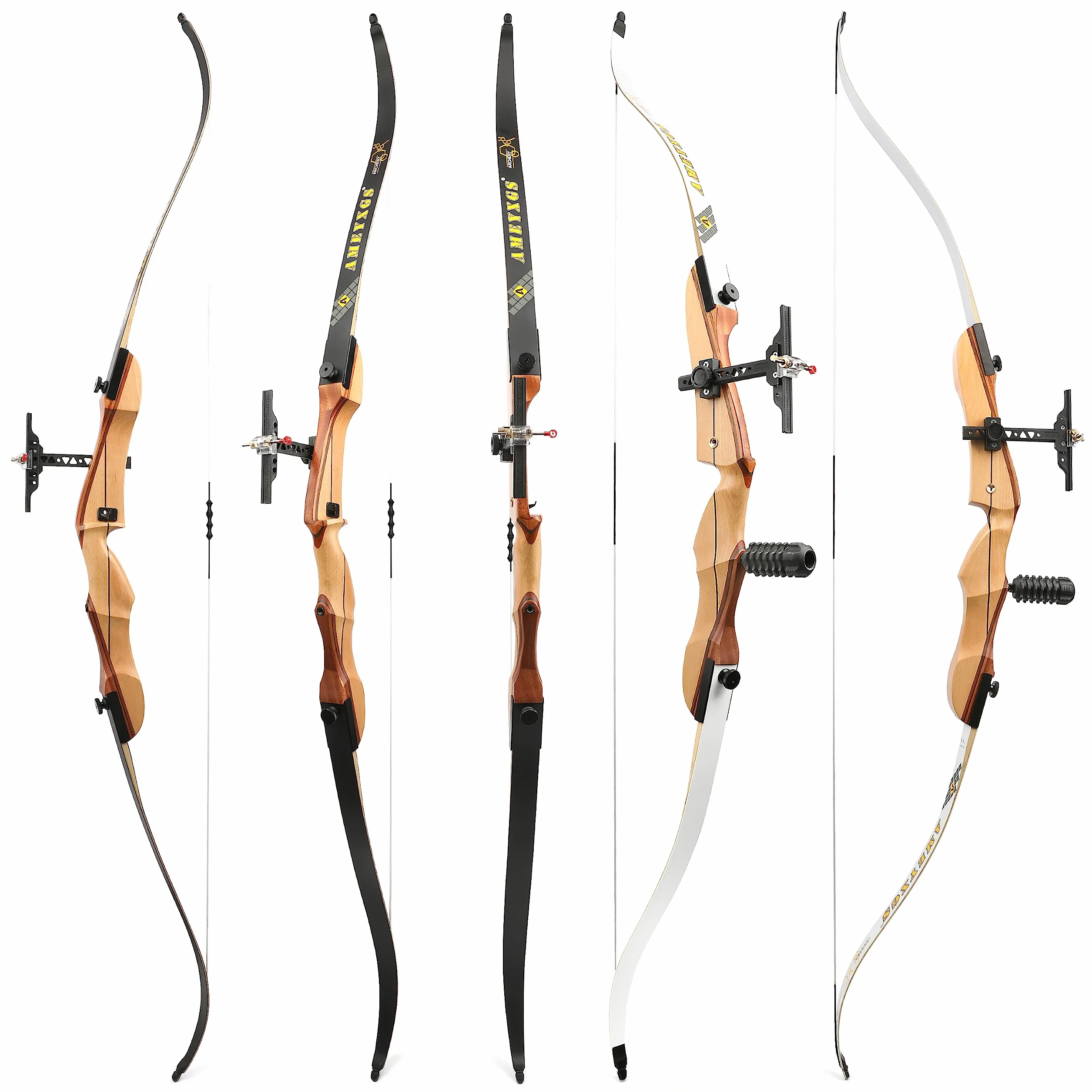 Arc Classique de tir à l'arc 66" 68" 70" 14-40 lbs droitier chasse compétition