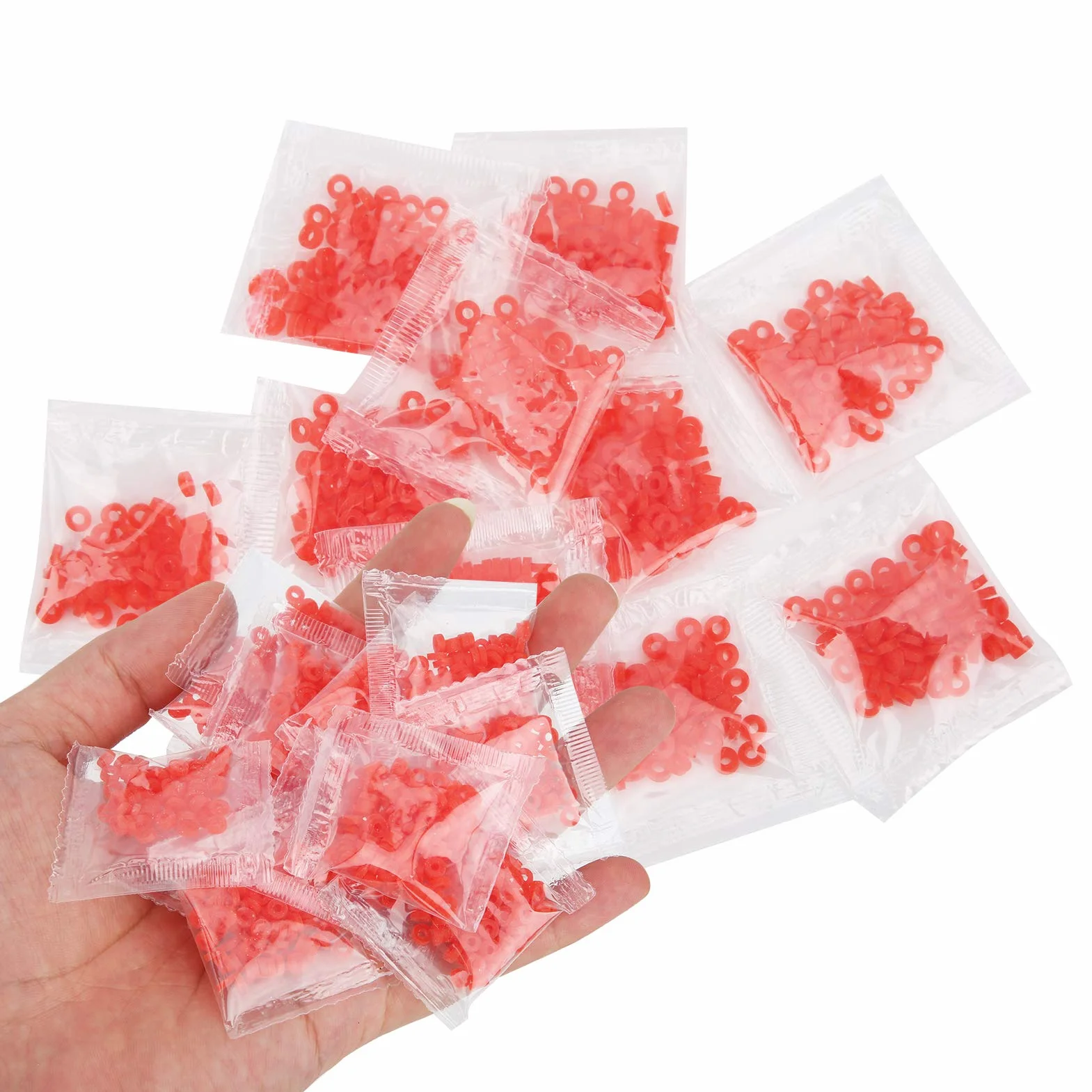Bandes en Caoutchouc pour Pêche au Gros Match 9000 pièces Rouge Durable Élastique Fort