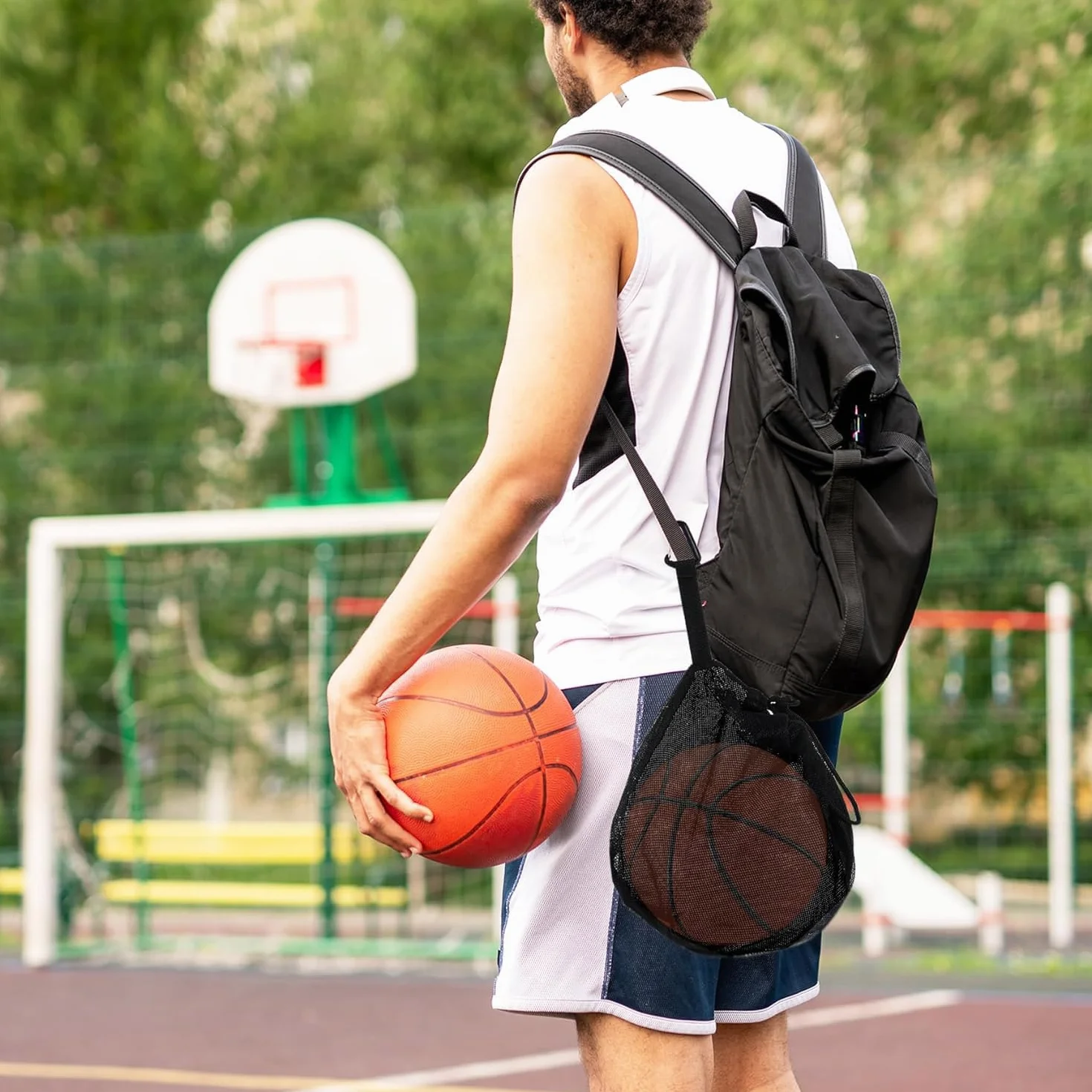 Sac de basket-ball avec cordon de serrage filet de basket-ball football tennis volley-ball