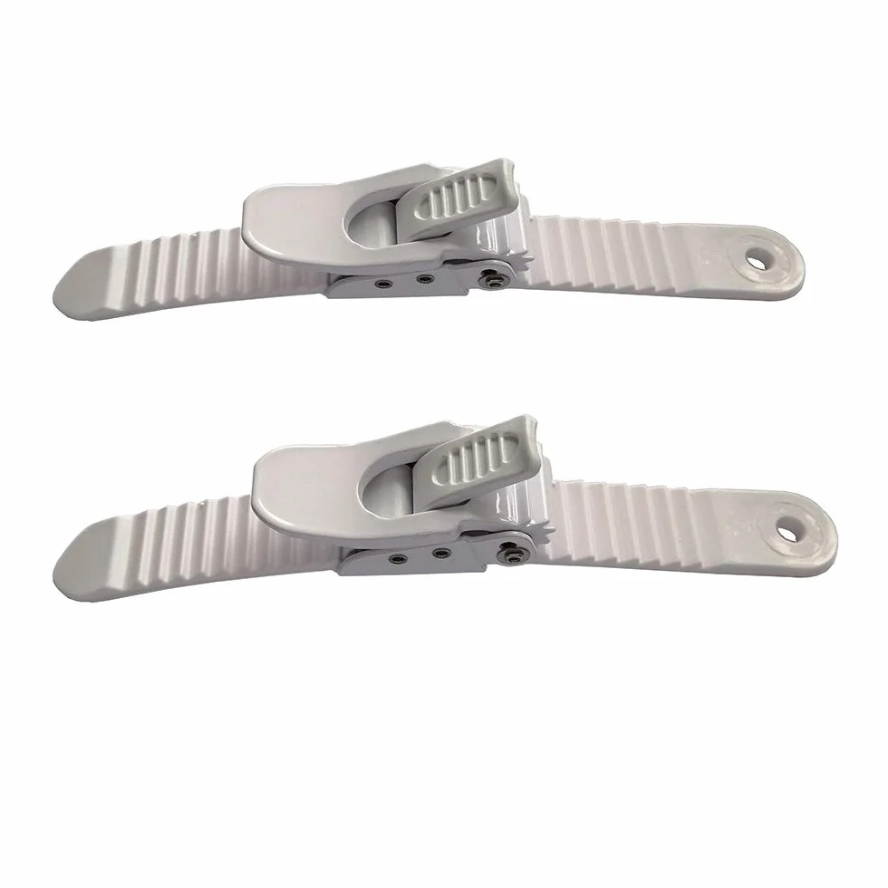 Fixations de Snowboard Blanches UP100 1 Jeu 2 Boucles 2 Sangles Grand Type