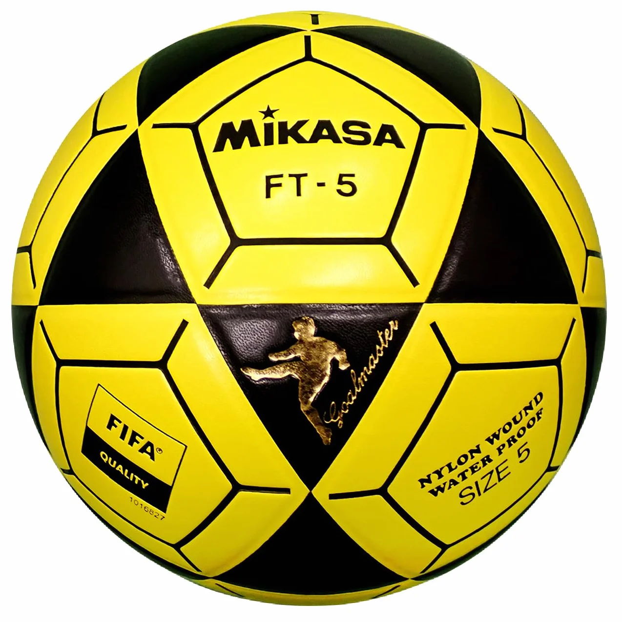 Mikasa FT5 Goal Master Ballon de Football Taille 5 Noir/Jaune