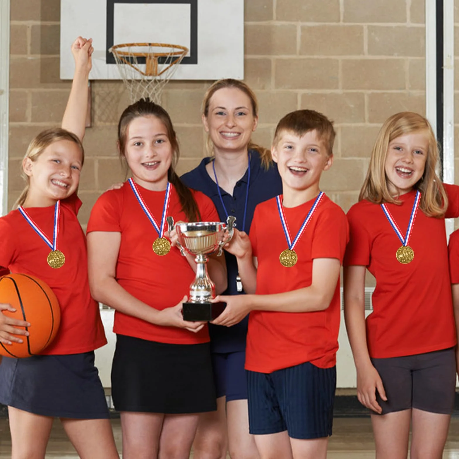 Médailles Enfants 30 Pièces Médaille d'or avec Rubans Cou Plastique Récompense Jeux Scolaires