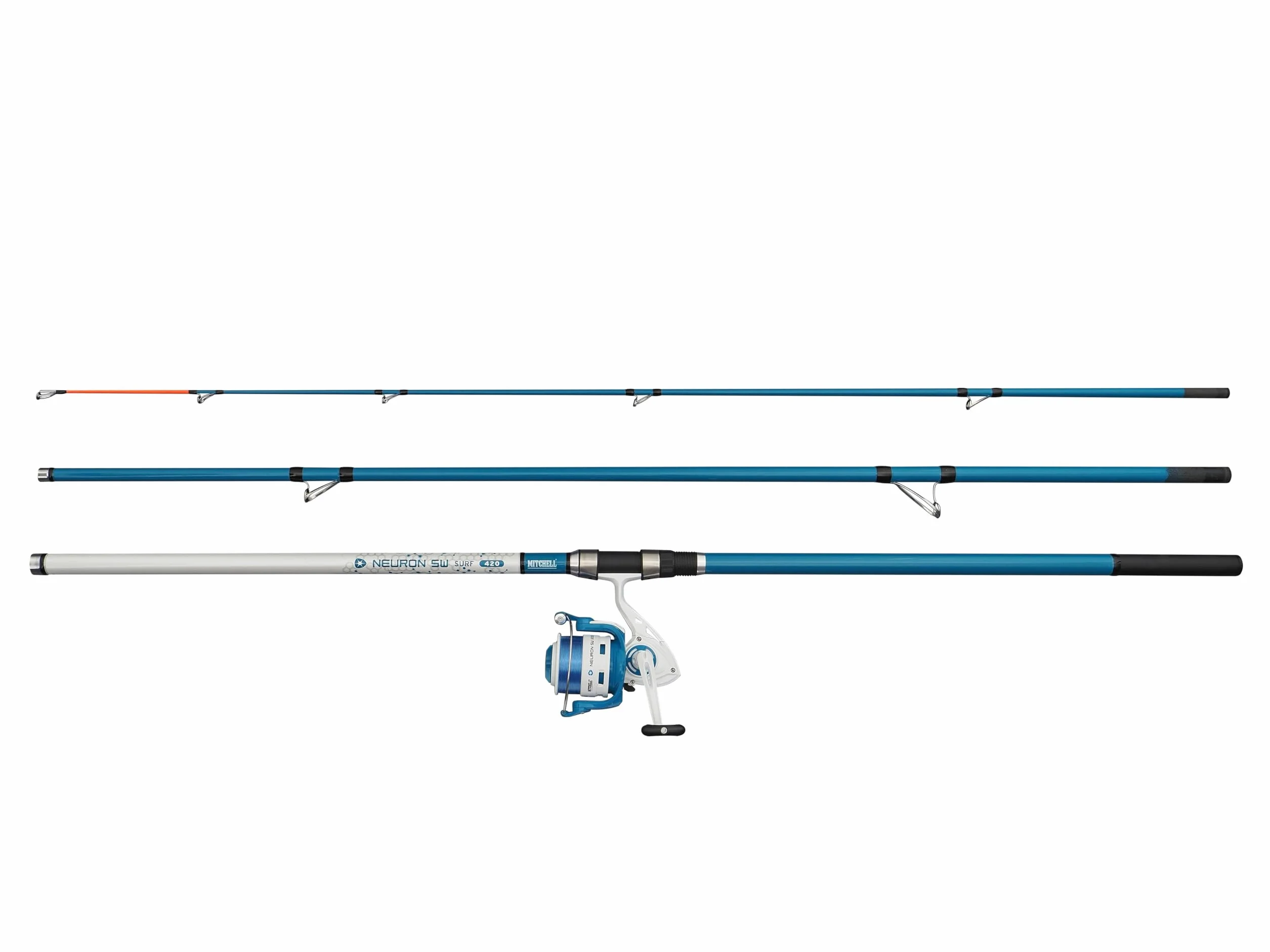 Mitchell Neuron SW II Ensemble Canne et Moulinet Surf Pêche Mer Graphite Pré-enroulé