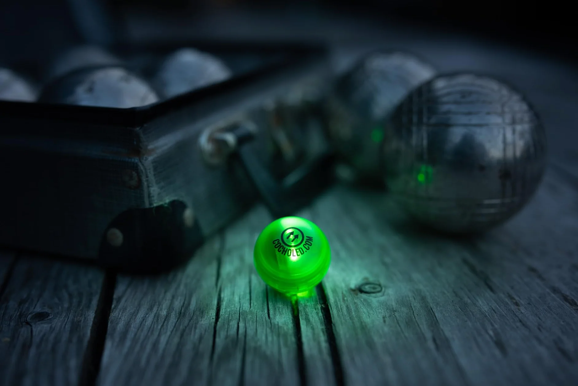 Cochonnet Lumineux Pétanque Vert 1pc