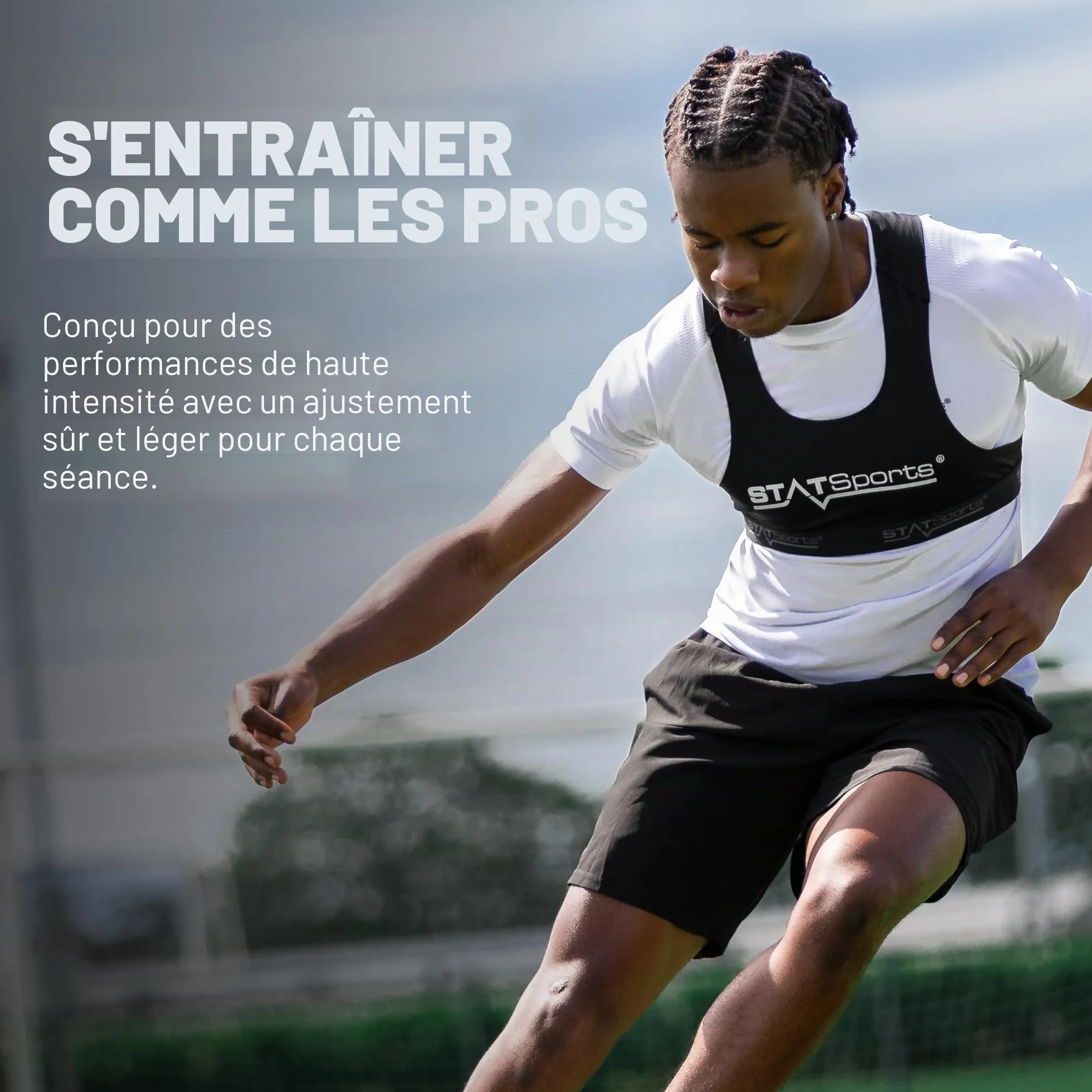 STATSports Gilet GPS Football Academy - Brassière GPS avec Poche Sécurisée pour APEX Tracker