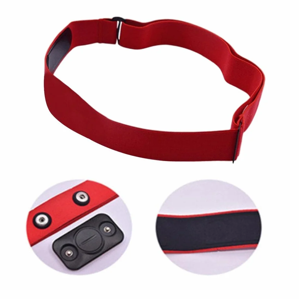 Sangle Pectorale Universelle Réglable Rouge pour Moniteur de Fréquence Cardiaque