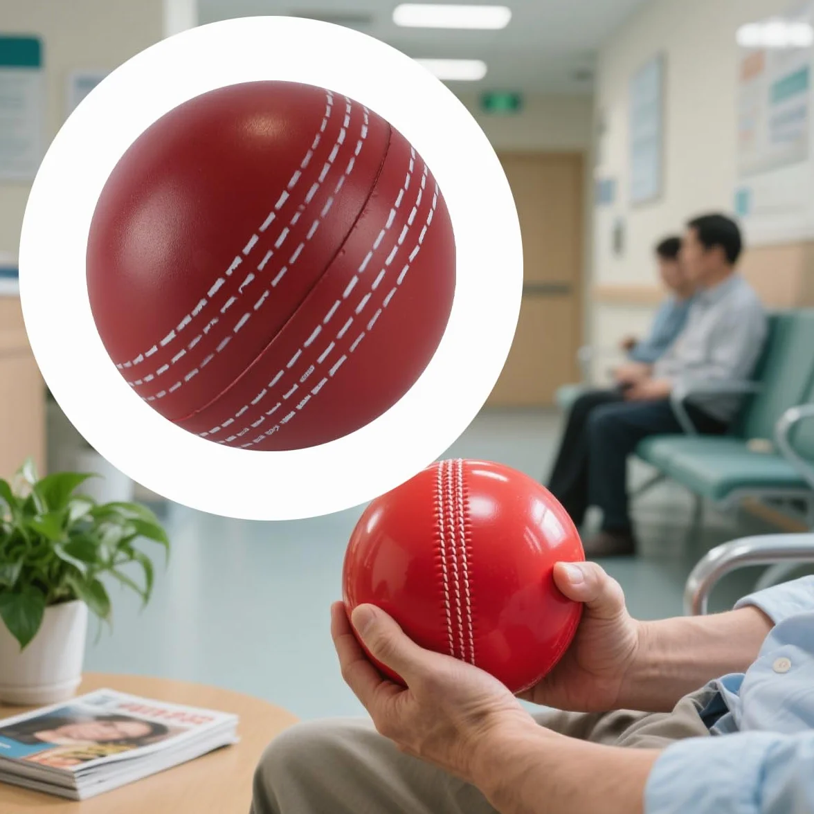 Balle Anti-Stress PU Entraînement Cricket Intérieur Extérieur