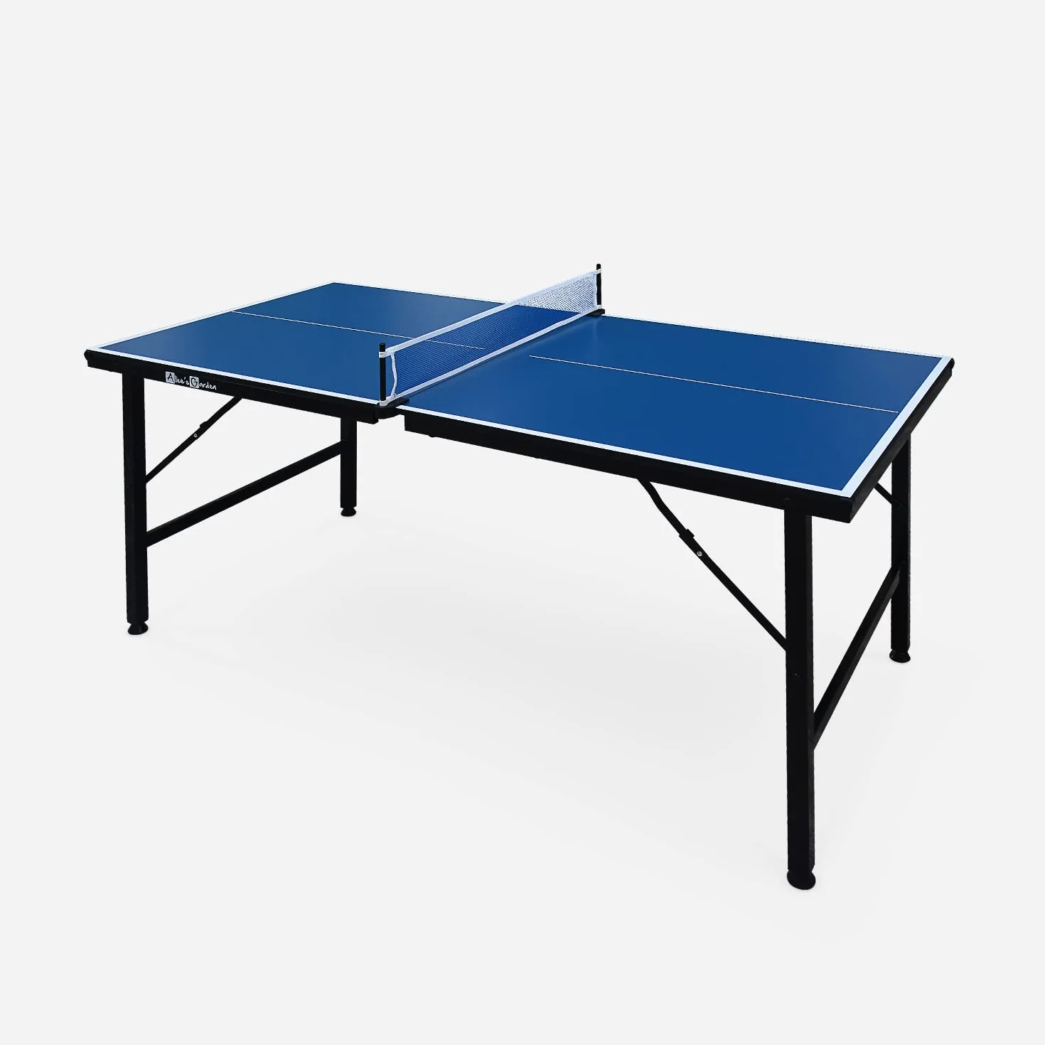 Table de ping Pong Pliable 150x75cm Bleue avec 2 Raquettes et 3 balles
