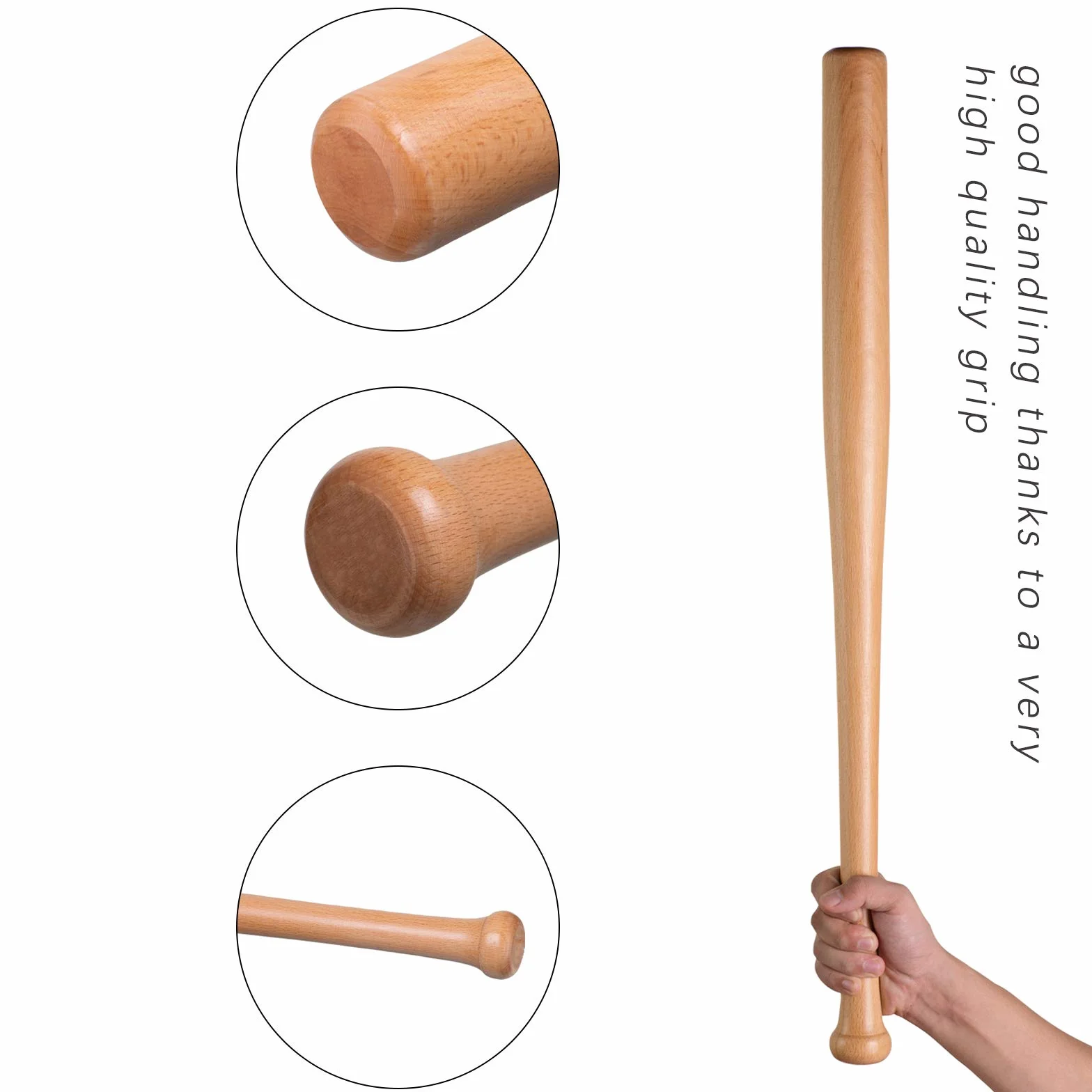 BigTree Batte de baseball en bois 86,4 cm 81,2 cm 76,2 cm 71,1 cm antidérapante