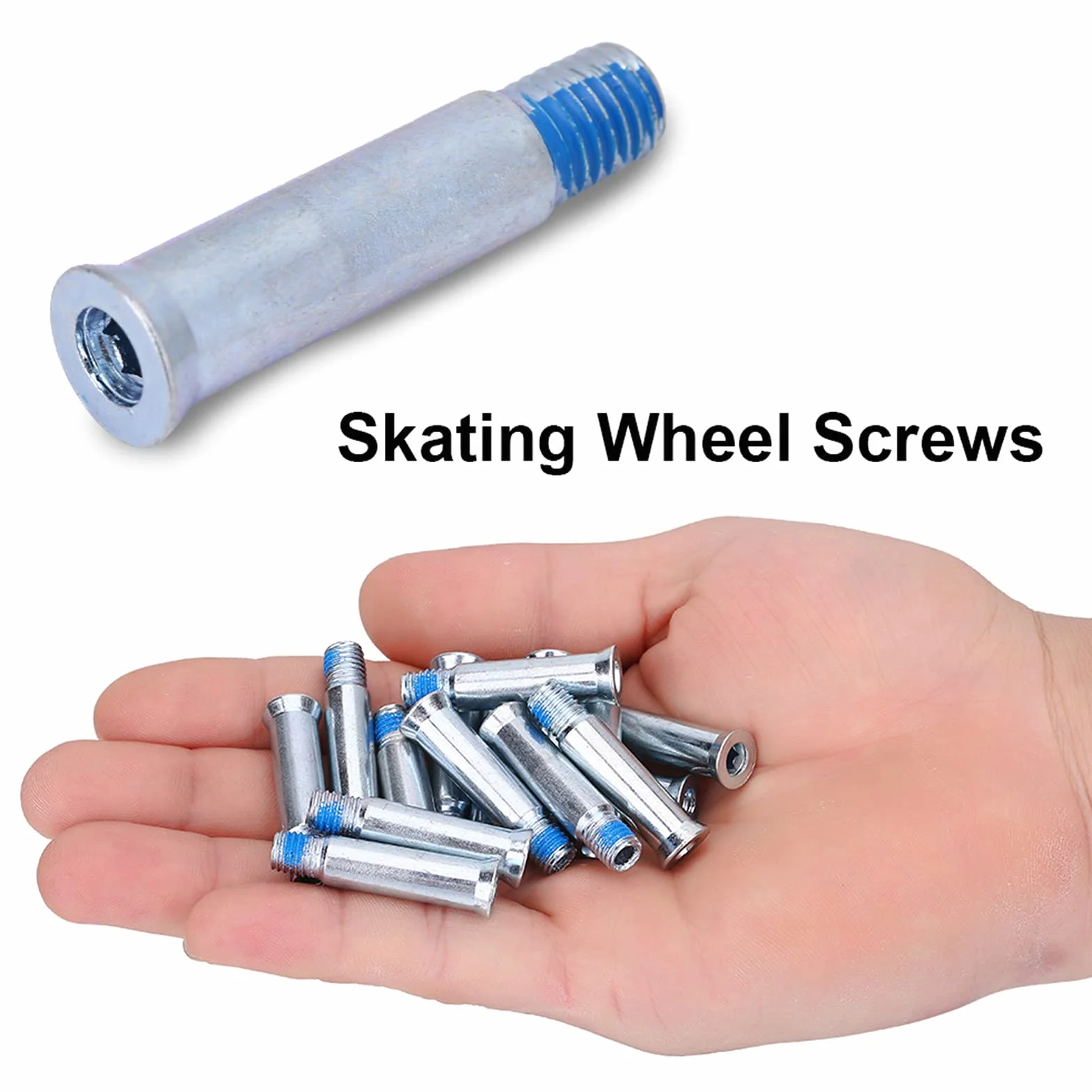Essieux de Patin Acier 15 pièces 8mm Roue de Remplacement Patinage en Ligne