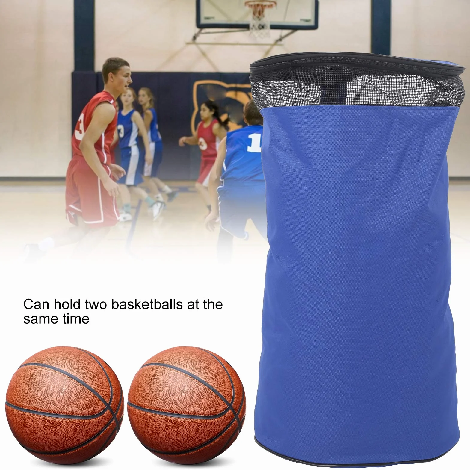 Sac de Transport de Basket-Ball pour 2 Ballons, Bandoulière Unique, Sac à Dos