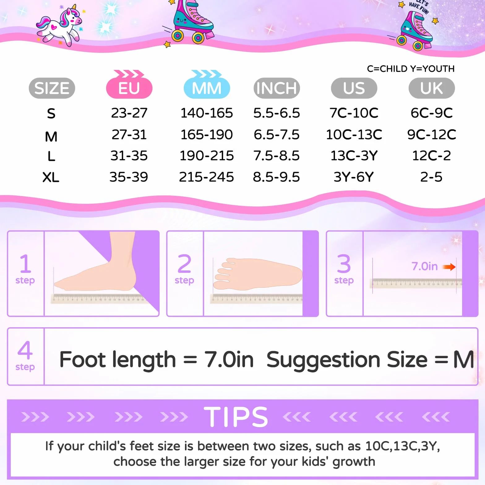 Patins à roulettes réglables pour Enfants 4 Tailles Roues Lumineuses Filles Femmes Débutants Intérieur Extérieur