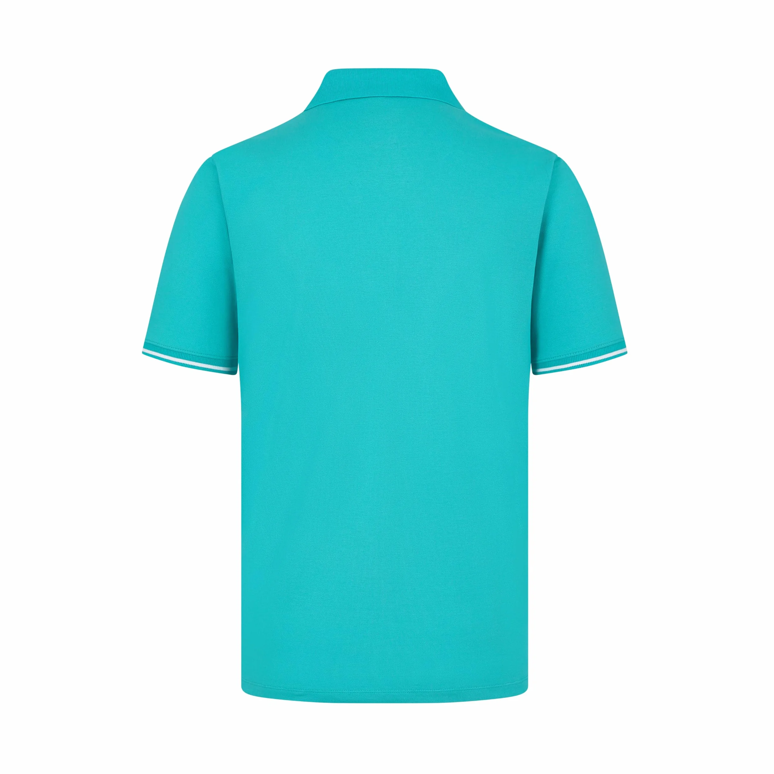 Polo Mercedes AMG Petronas F1 Homme Logo 3D Bleu Turquoise Taille M