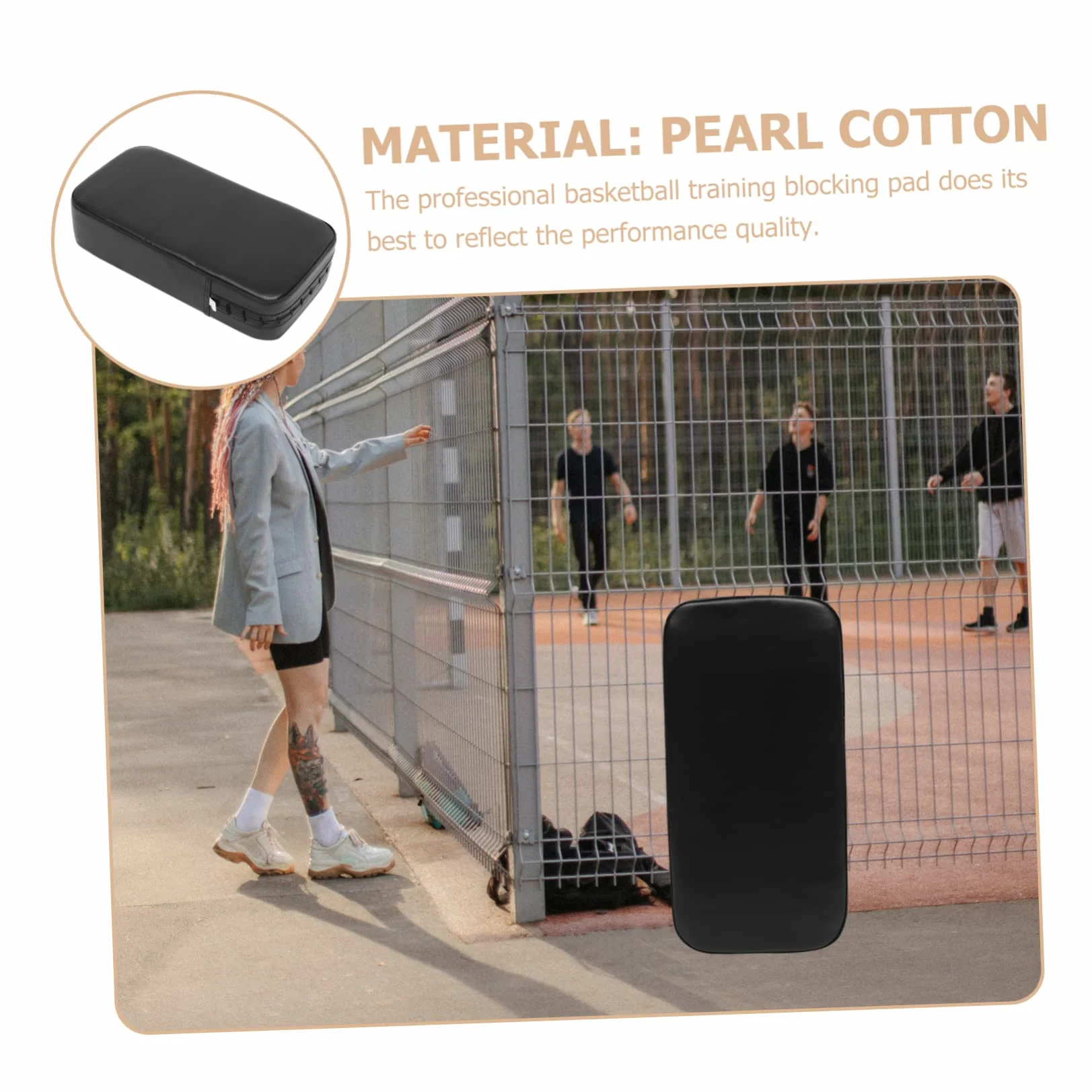 Coussin de Blocage Professionnel Basketball, Cuir PU et Mousse Perle, pour Entraînement