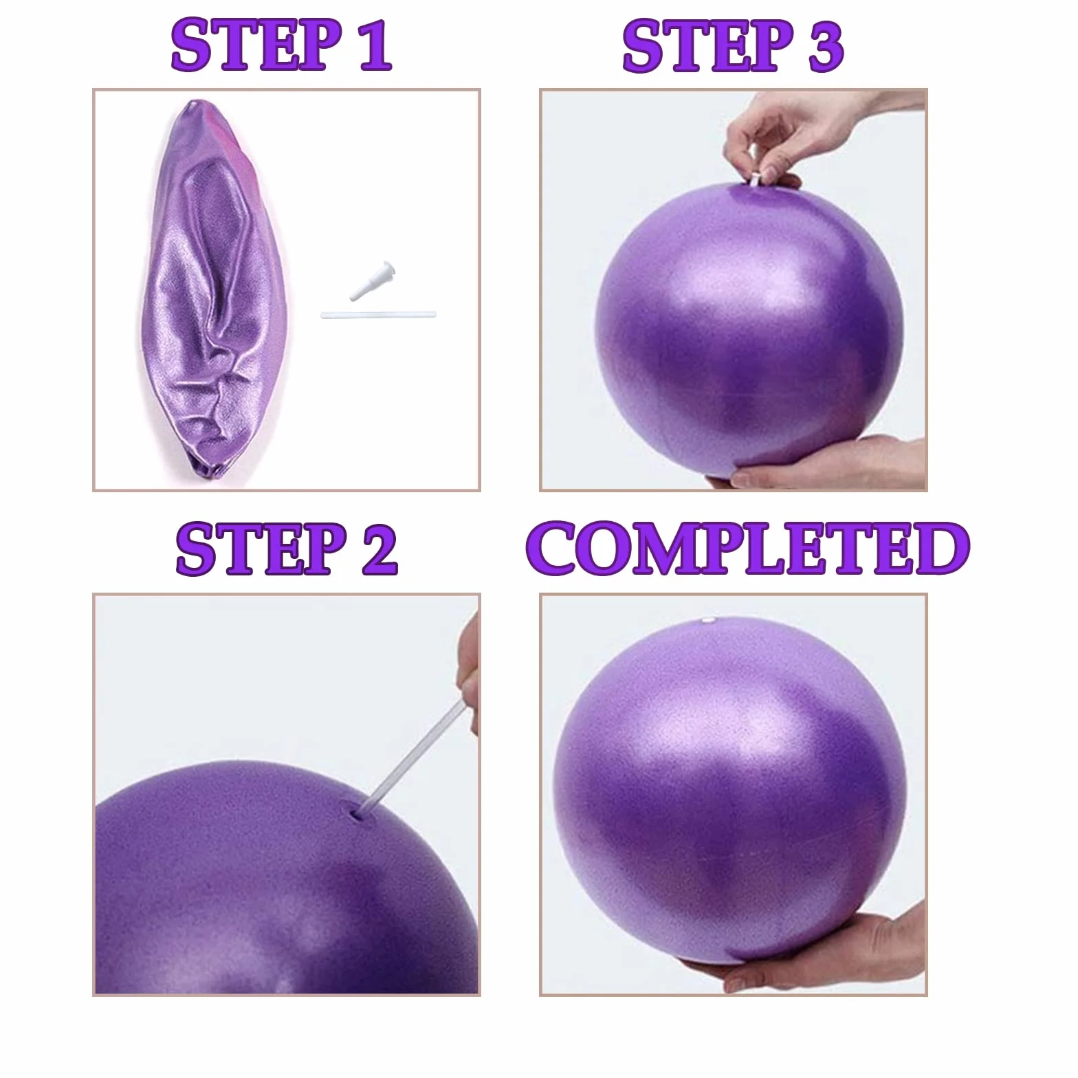 Ballon de Pilates 2pcs 25cm Mini Ballon de Stabilité pour Gymnase Bureau Domicile