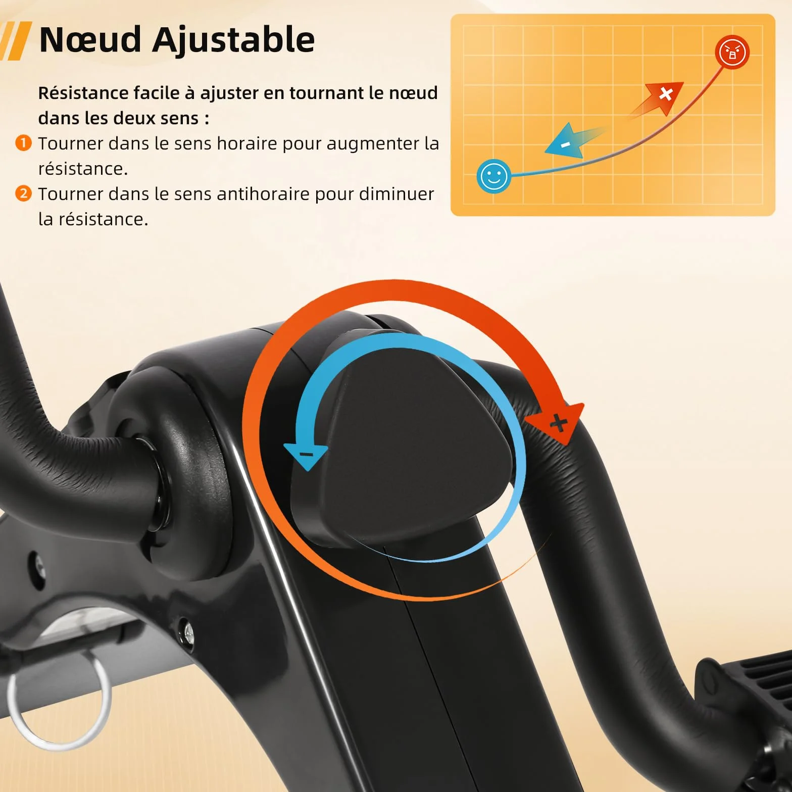 Himaly Mini Exercise Bike Portable Pedal Exerciser with LCD Display Adjustable Resistance