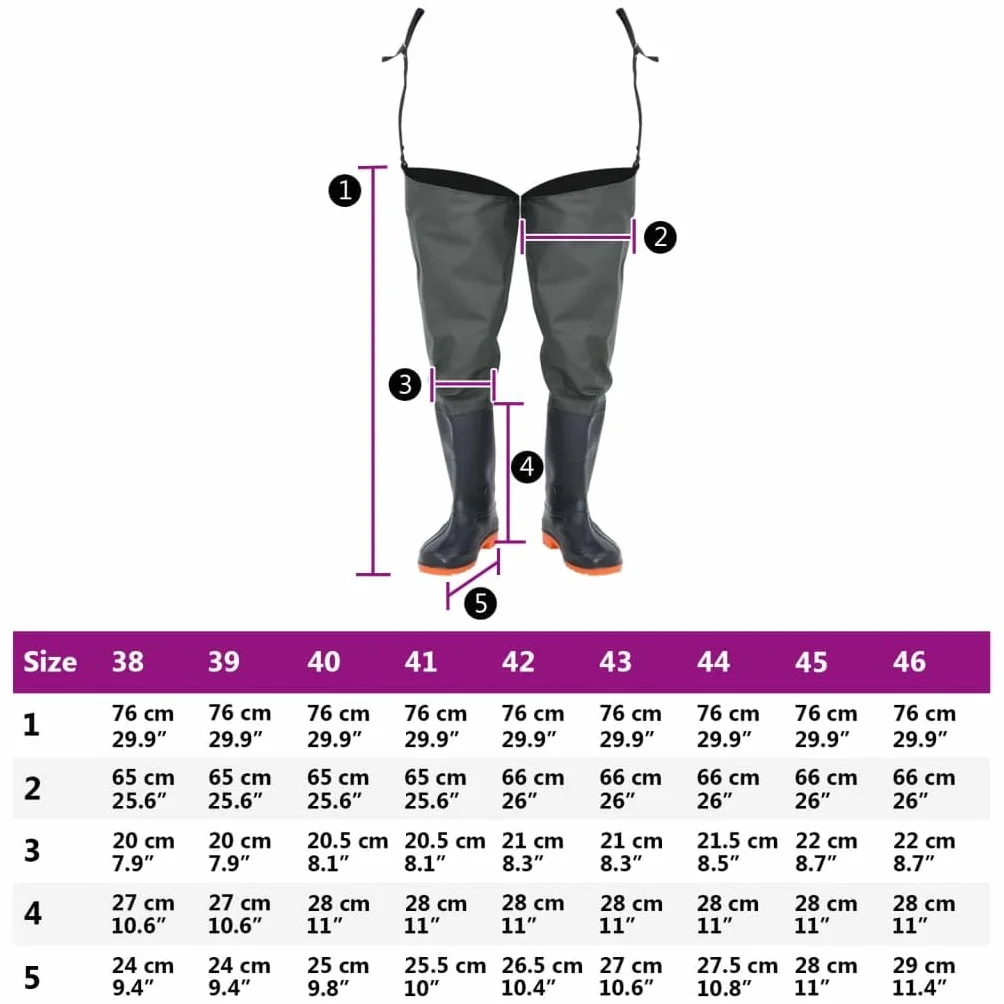 Tomostar Cuissardes Pantalon de Pêche Vert foncé Taille 39