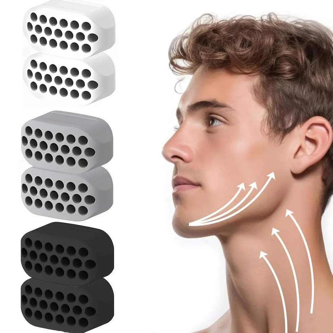 6Pcs Jaw Exerciser Musculation Machoire, Exerciseur de Mâchoire Hommes Femmes, Outil Beauté Visage