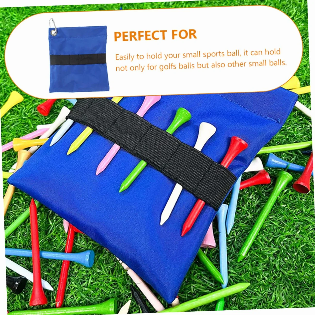 TOYANDONA Golf Accessories Tee Holder Pouch Nylon Blue