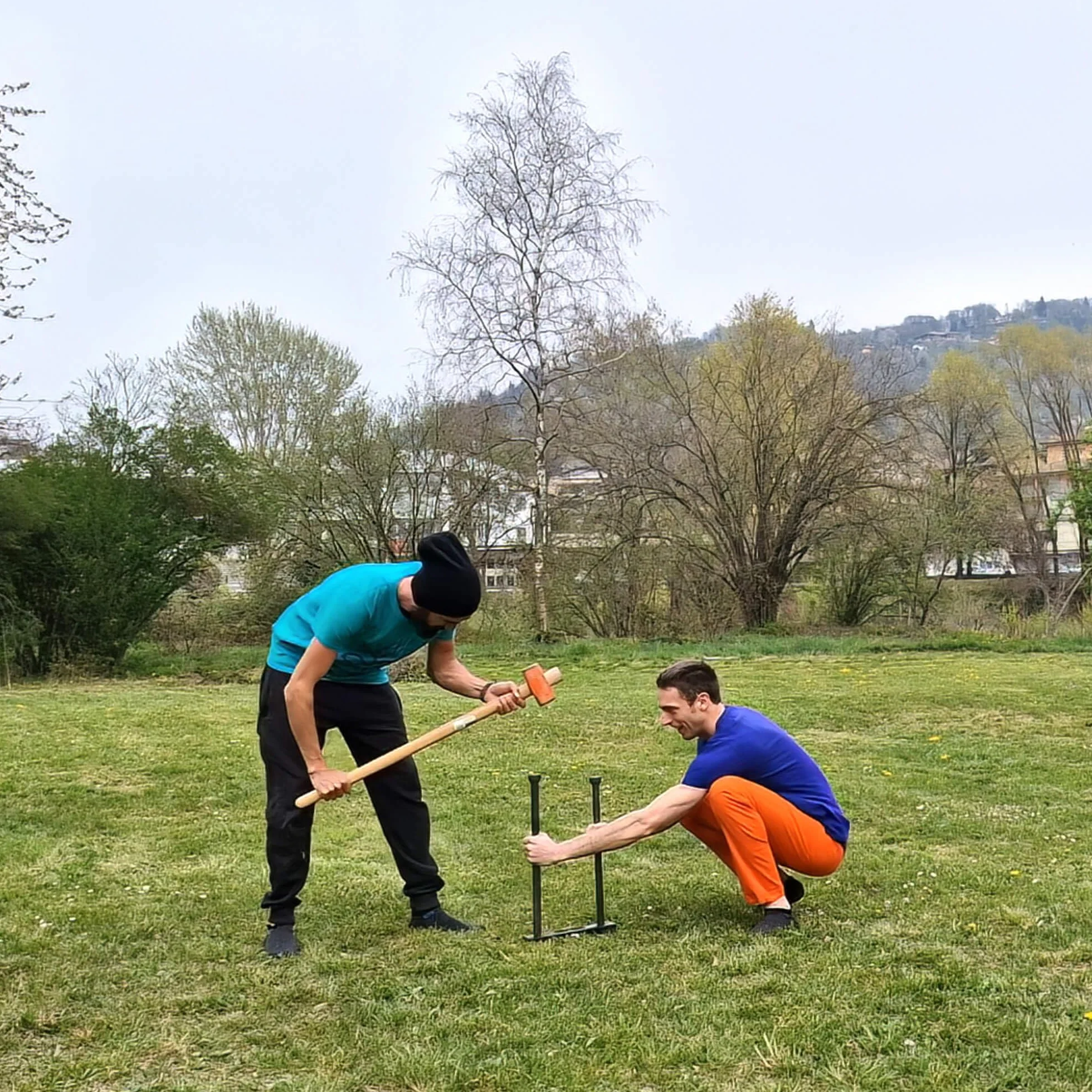 Kit Slackline Extérieur 20 mètres pour Débutants sans Arbres