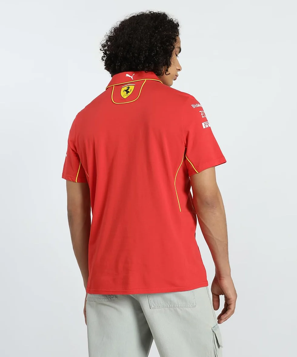 PUMA Polo Scuderia Ferrari 2024 Hommes Rouge Brûlé