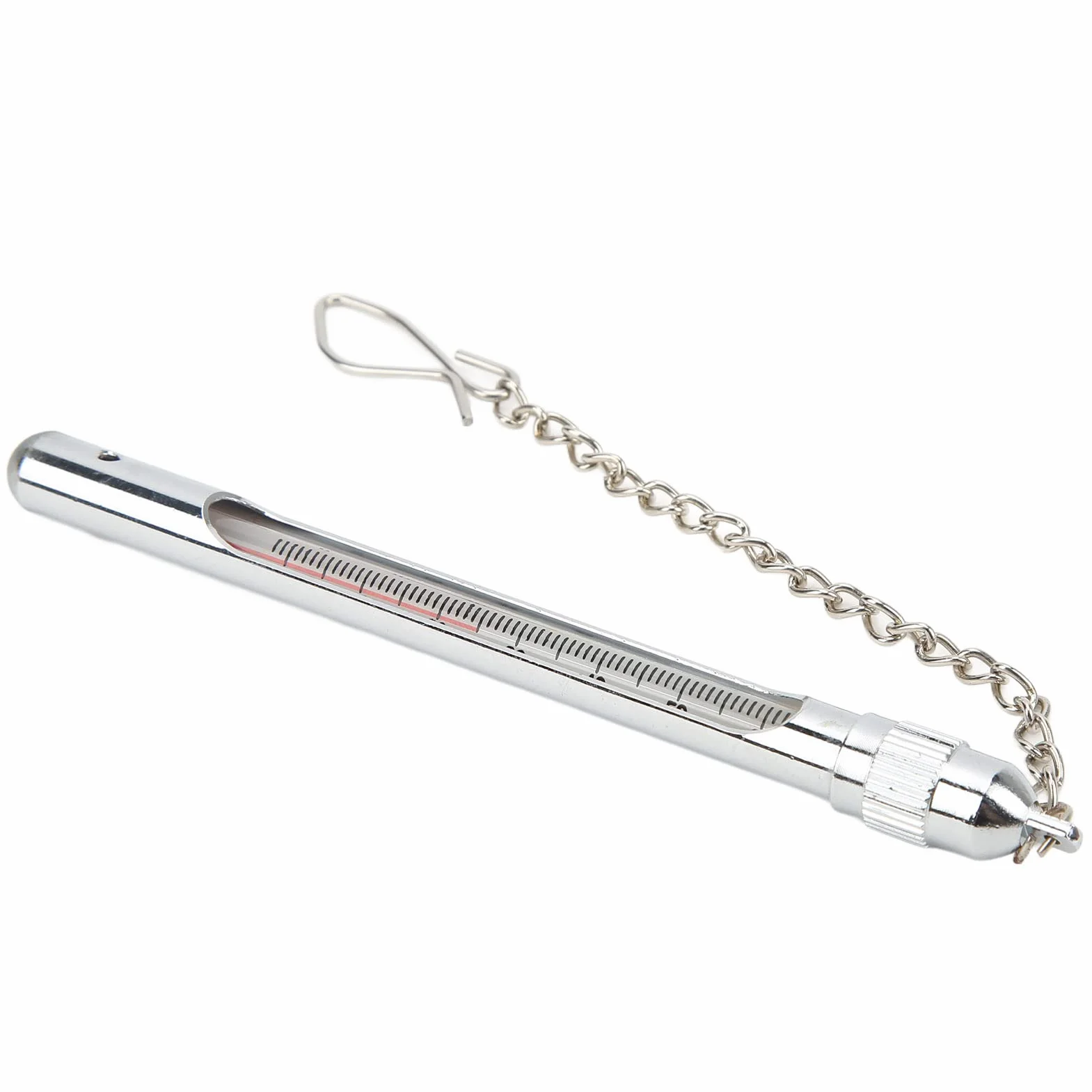 Thermomètre de pêche avec Mousqueton, mesure de température de l'eau, thermomètre en métal pour extérieur