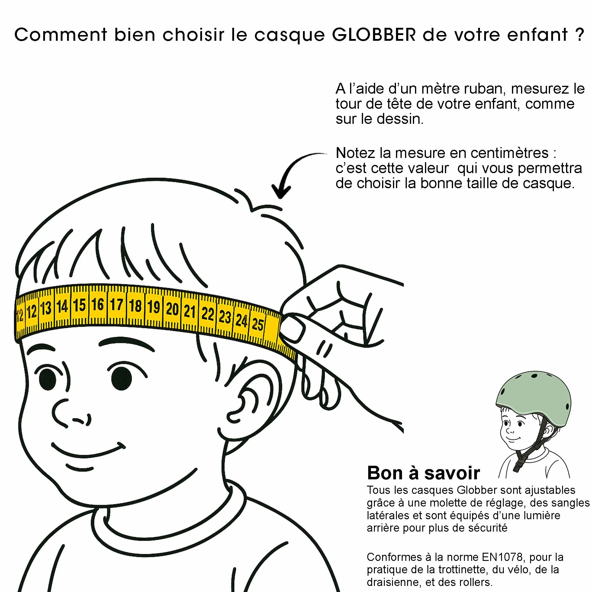 Globber Casque GO-UP Tout-Petits XXS-XS 45-51cm