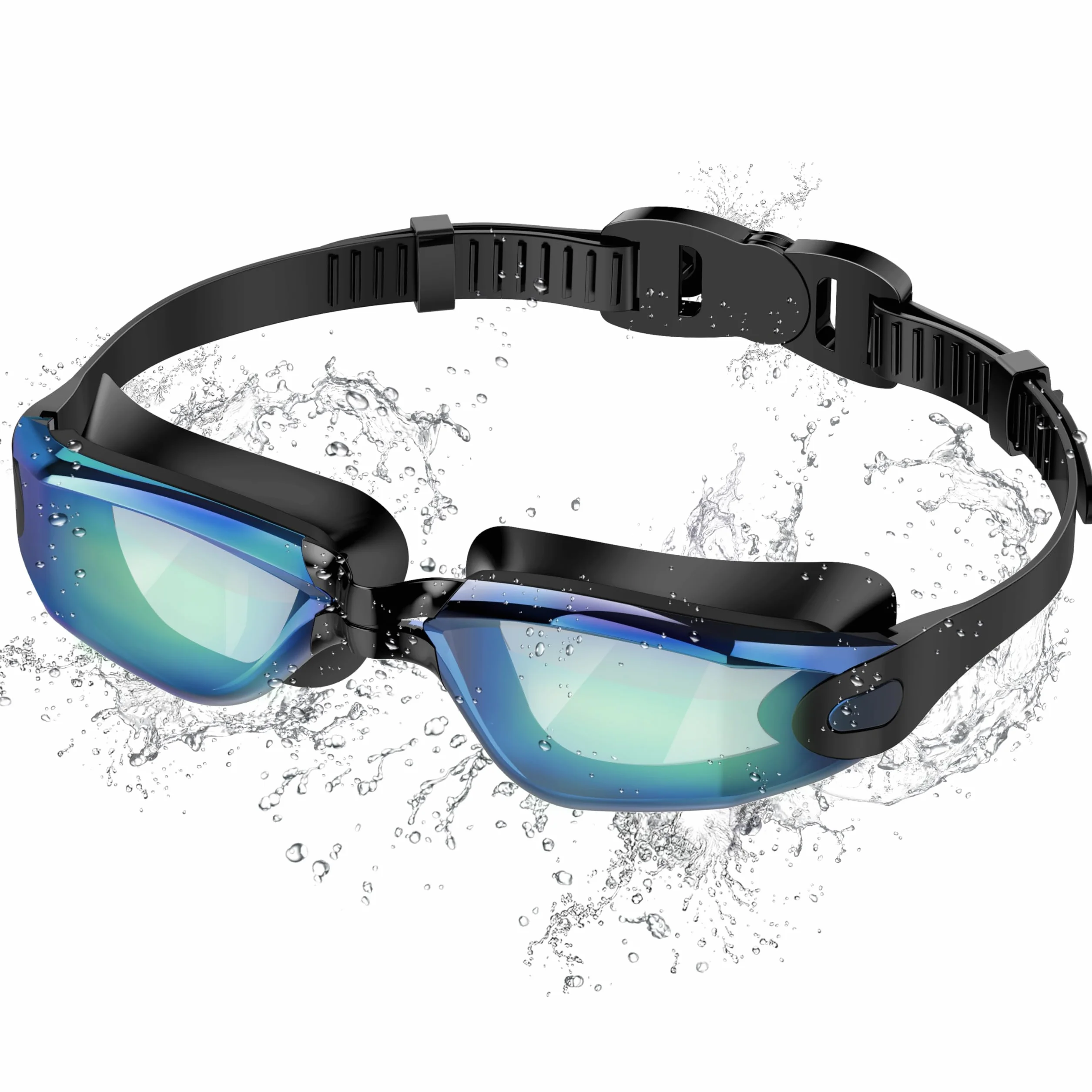 Lunettes de Natation Anti-buée Protection UV Silicone Ajustement Rapide Adulte