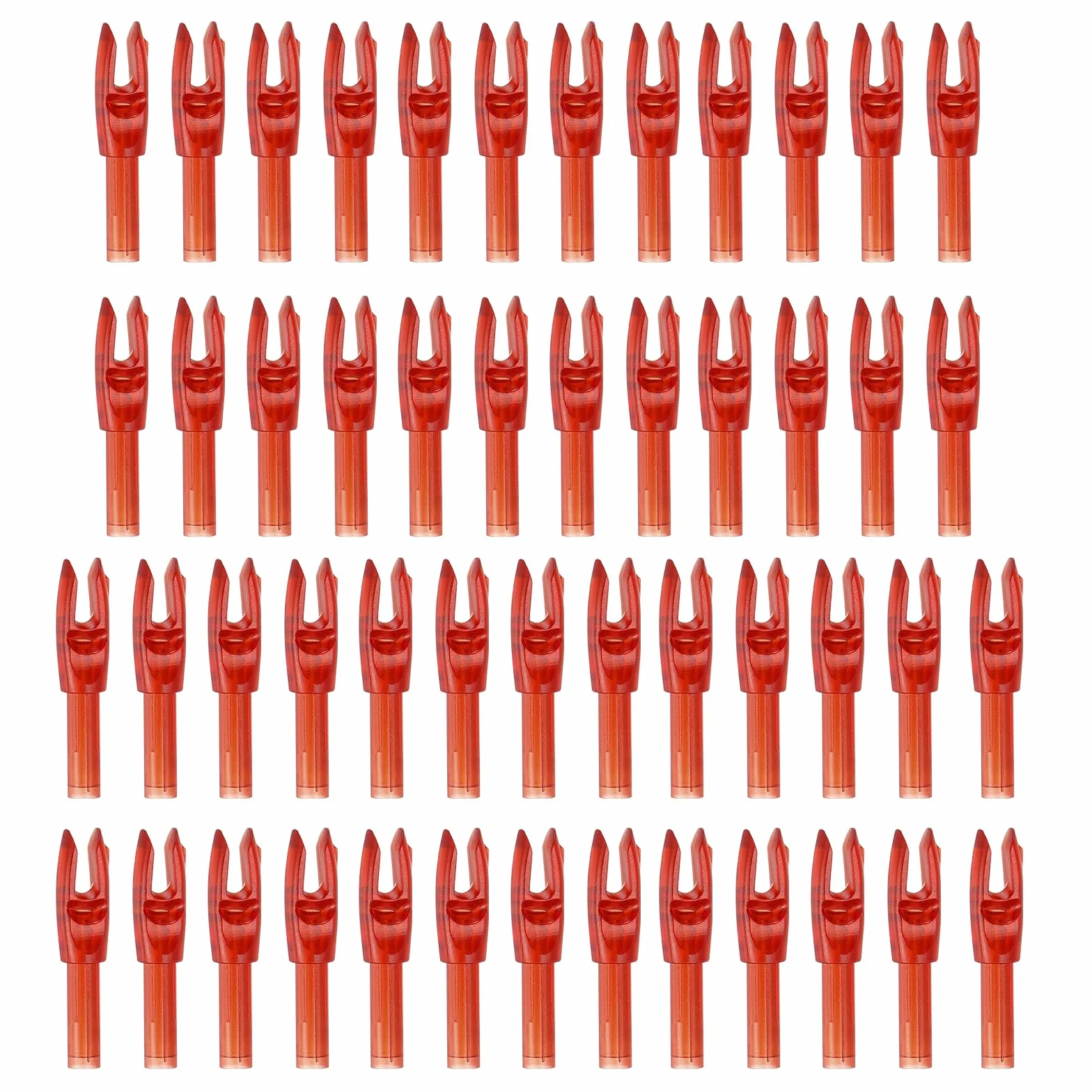 PATIKIL Encoches de Flèche d'Archerie 4,2 mm 0,165", 50 Pièces Insert Clair, Rouge