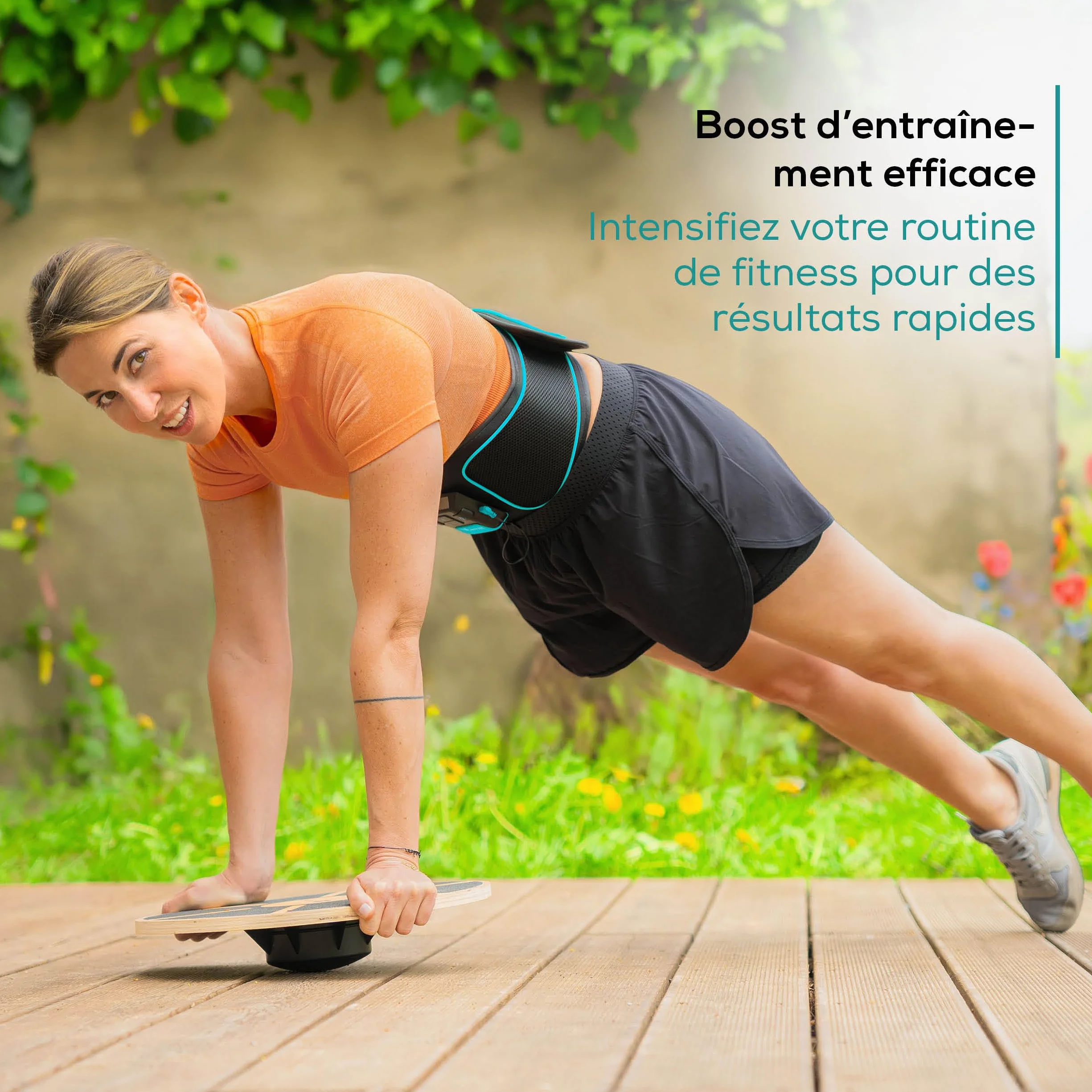 Beurer Corefit I Ceinture d'entraînement EMS, stimulation musculaire abdominale, 9 programmes, 4 électrodes